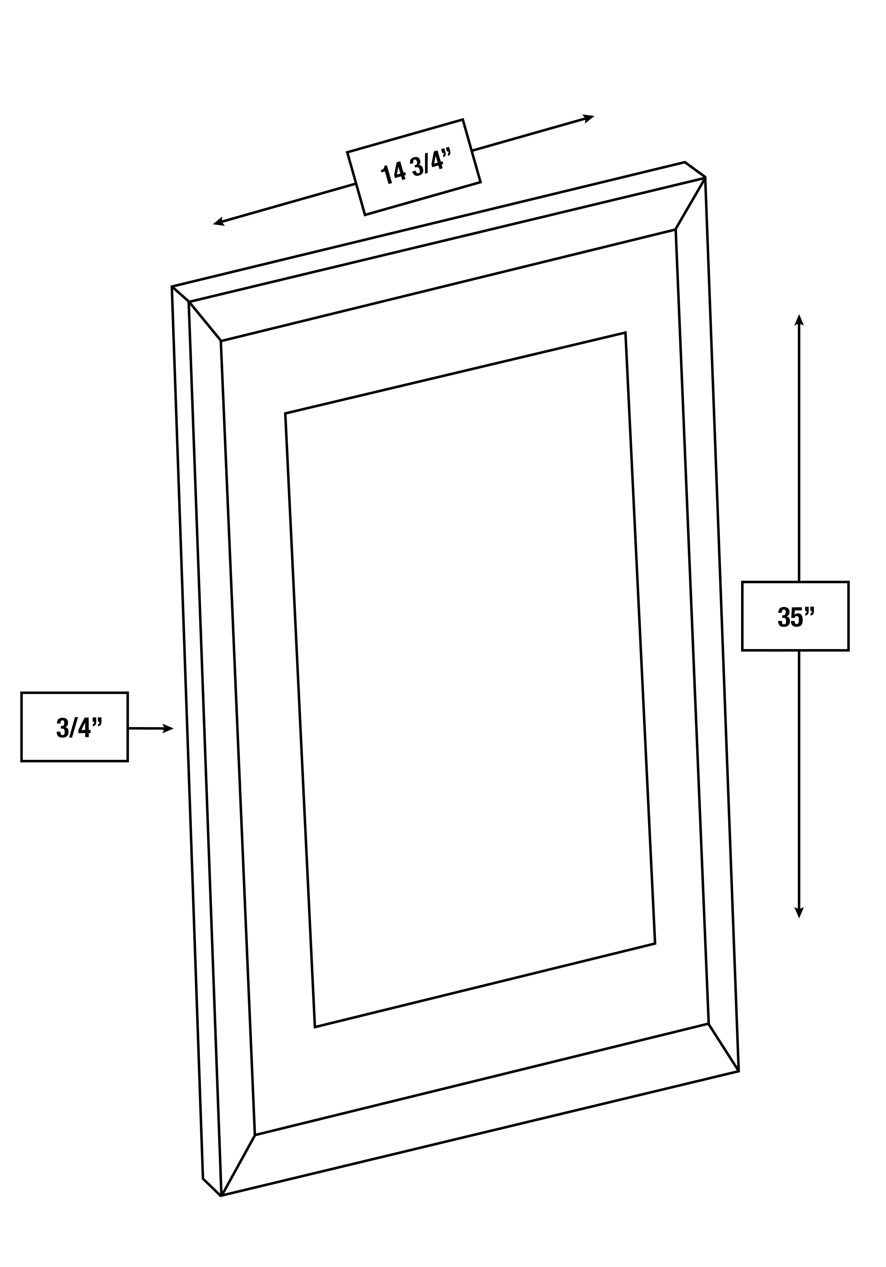 Brentwood Fawn Slim Shaker Clear Glass Door 2-Pack 30 in. x 36 in.