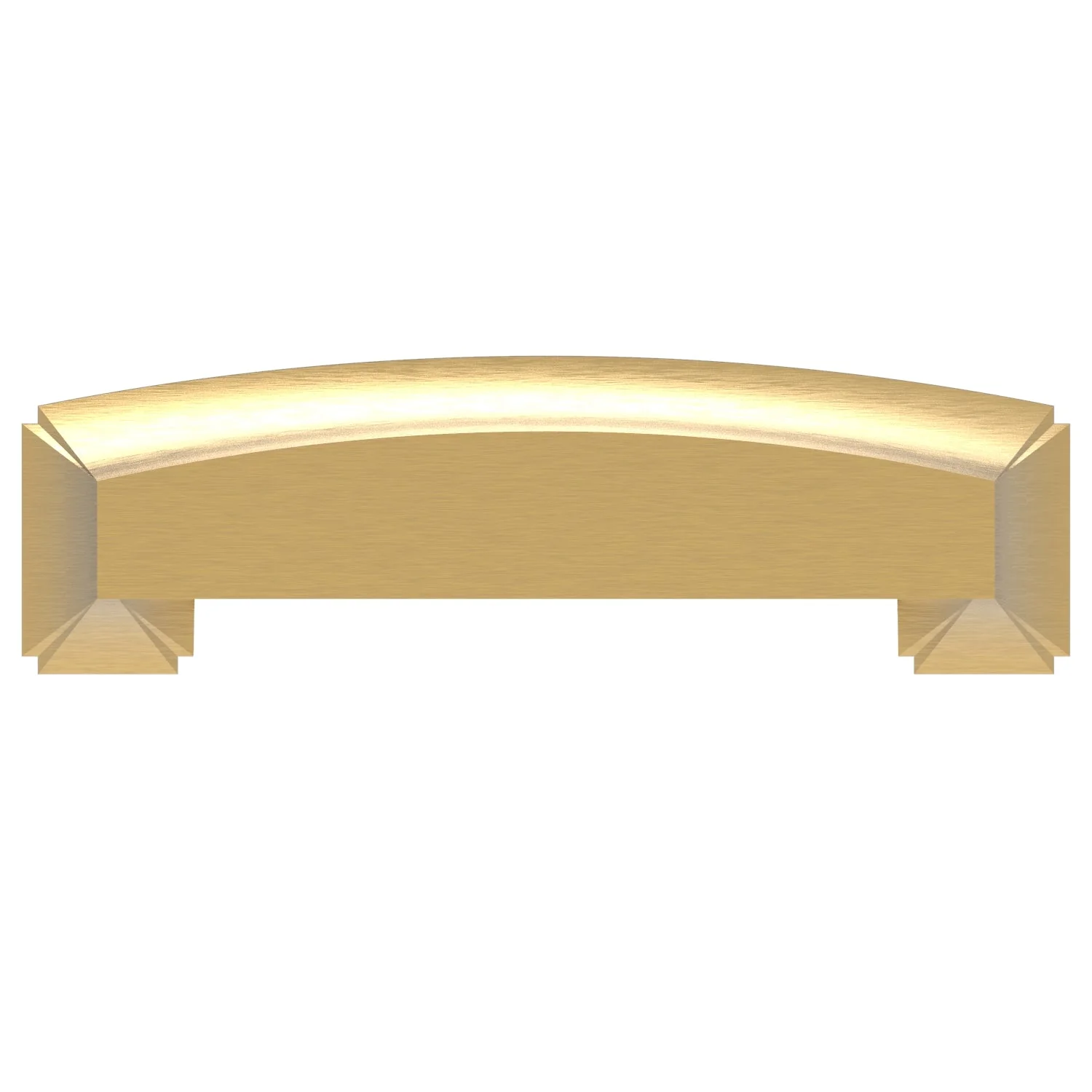 Bridges Cup Pull 3 Inch, 3-3/4 Inch (96mm) & 5-1/16 Inch (128mm) Center to Center Brushed Golden Brass Finish - Image 2