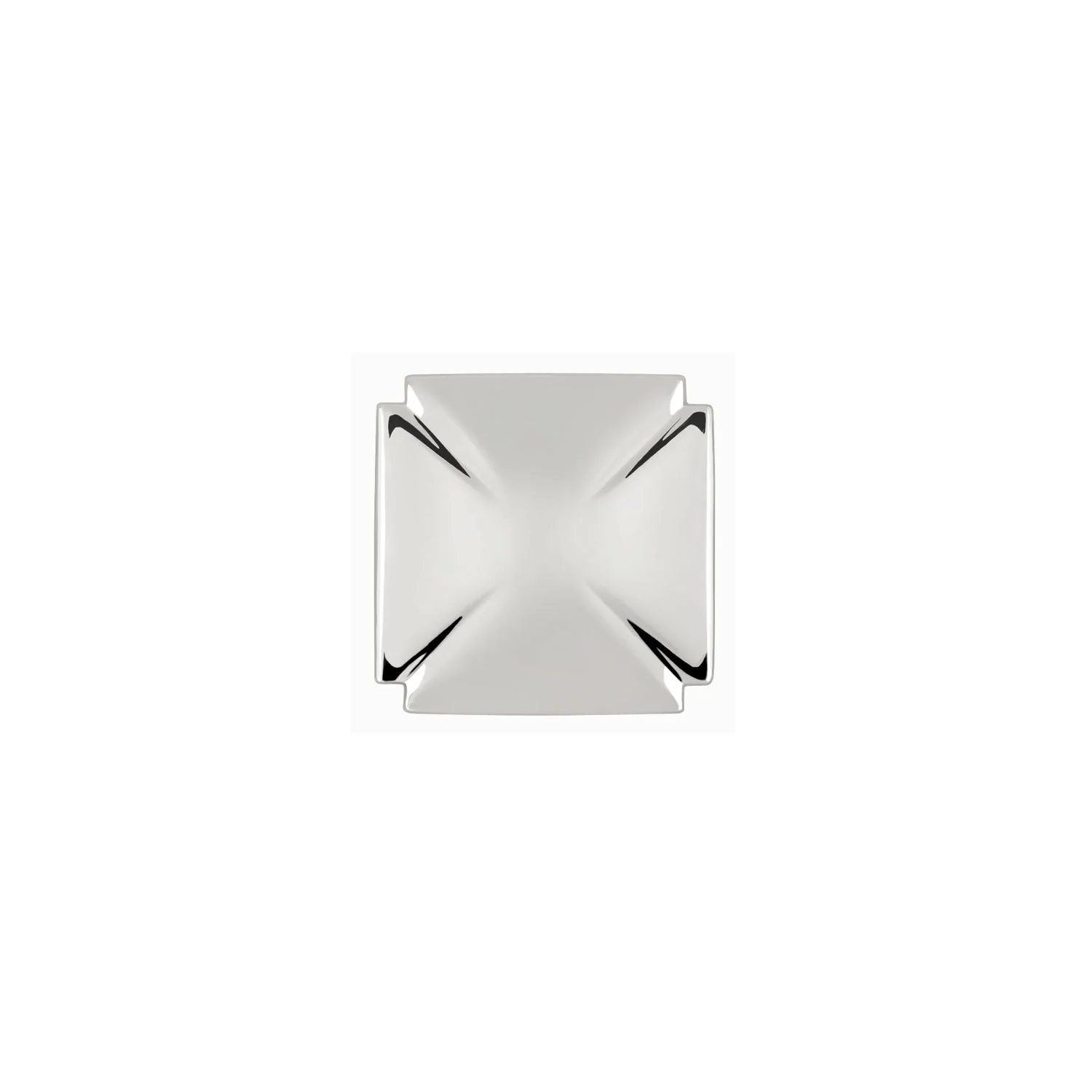 Bridges Knob 1-3/16 Inch Square Chrome Finish - Image 2