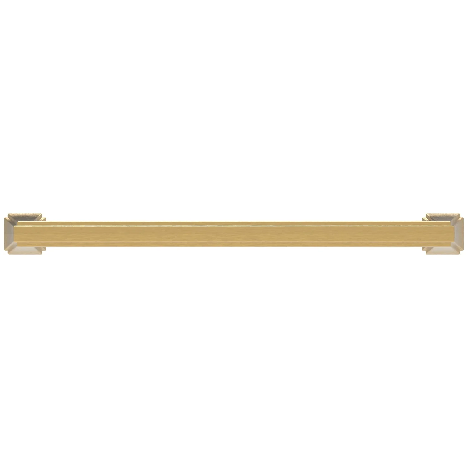 Bridges Pull 7-9/16 Inch (192mm) Center to Center Brushed Golden Brass Finish - Image 2