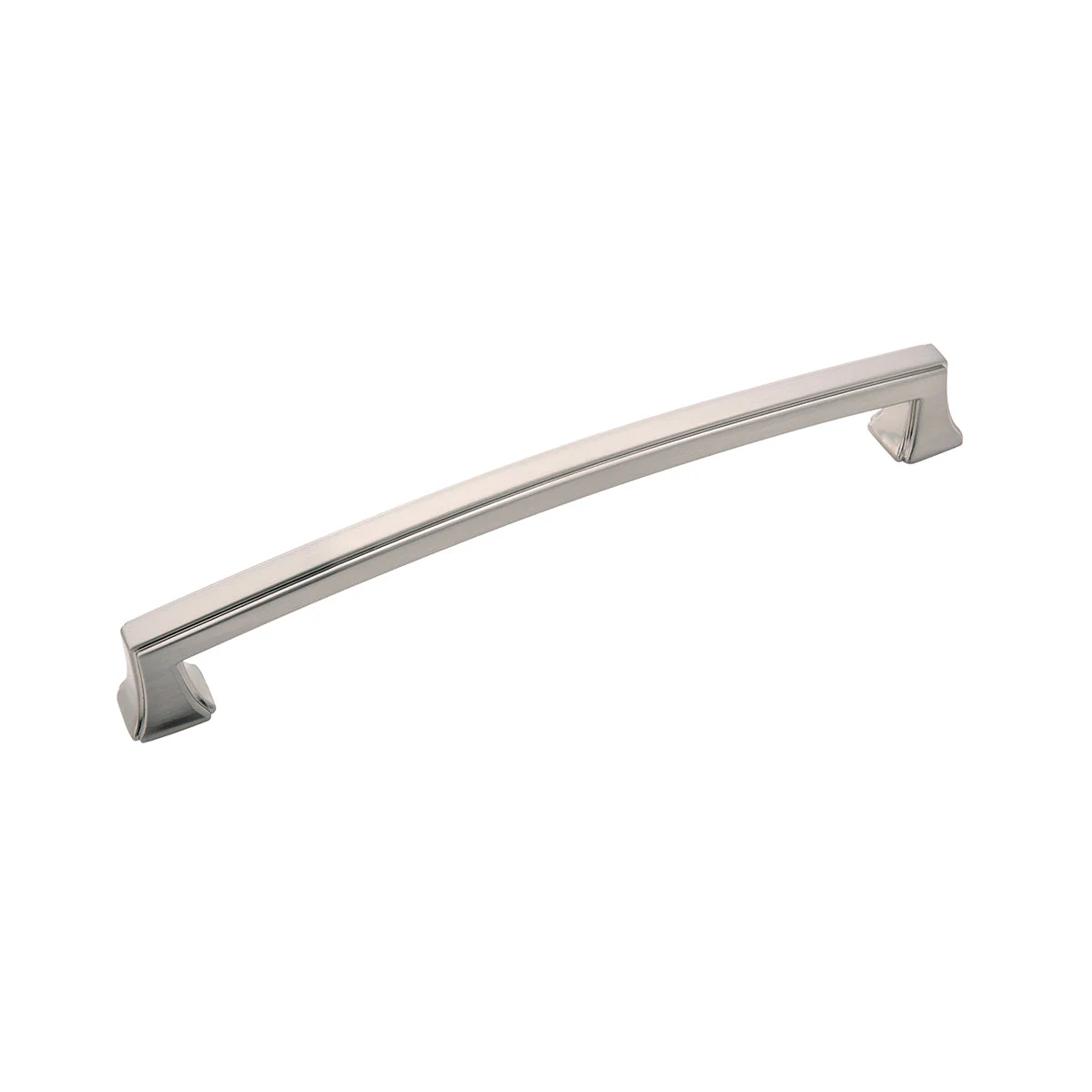 Bridges Pull 7-9/16 Inch (192mm) Center to Center Satin Nickel Finish