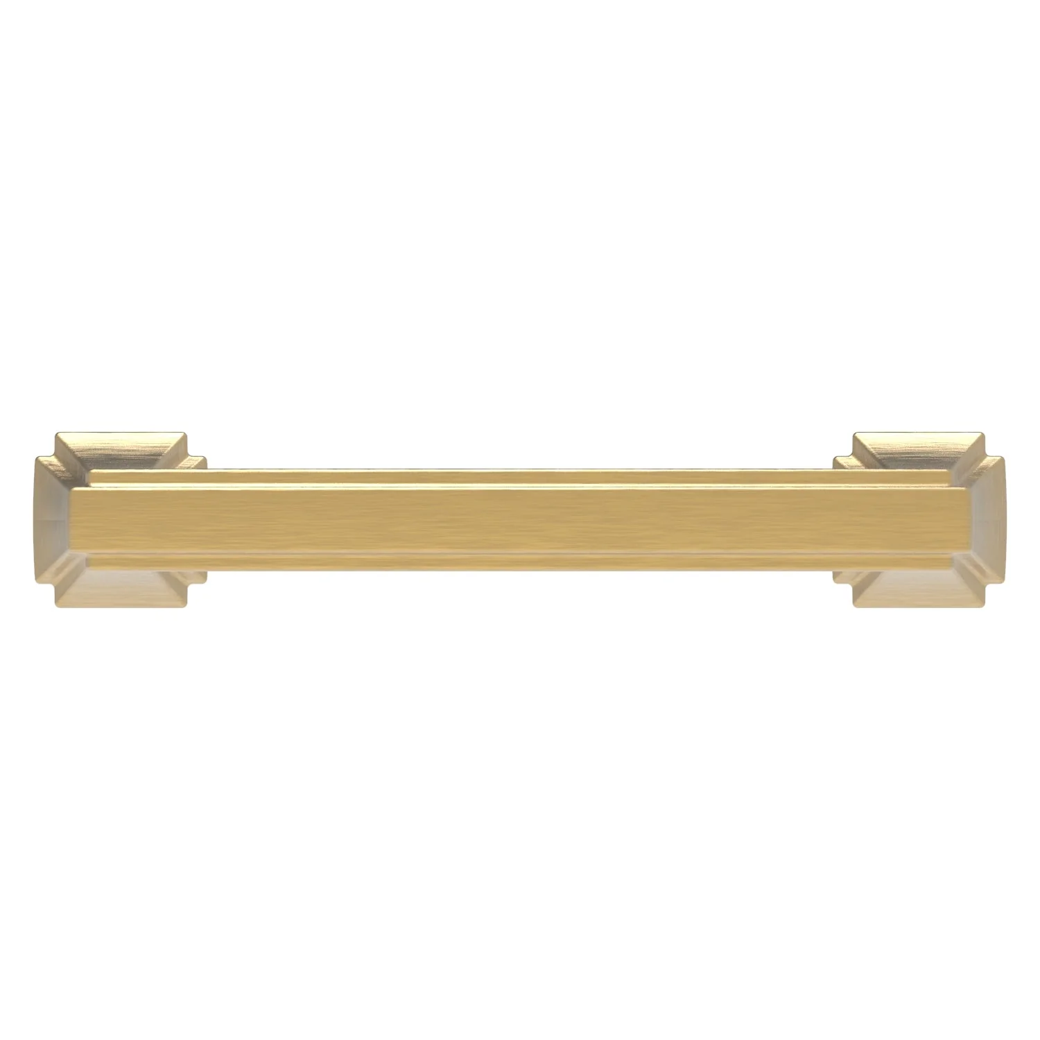 Bridges Pull 3 Inch Center to Center Brushed Golden Brass Finish - Image 2