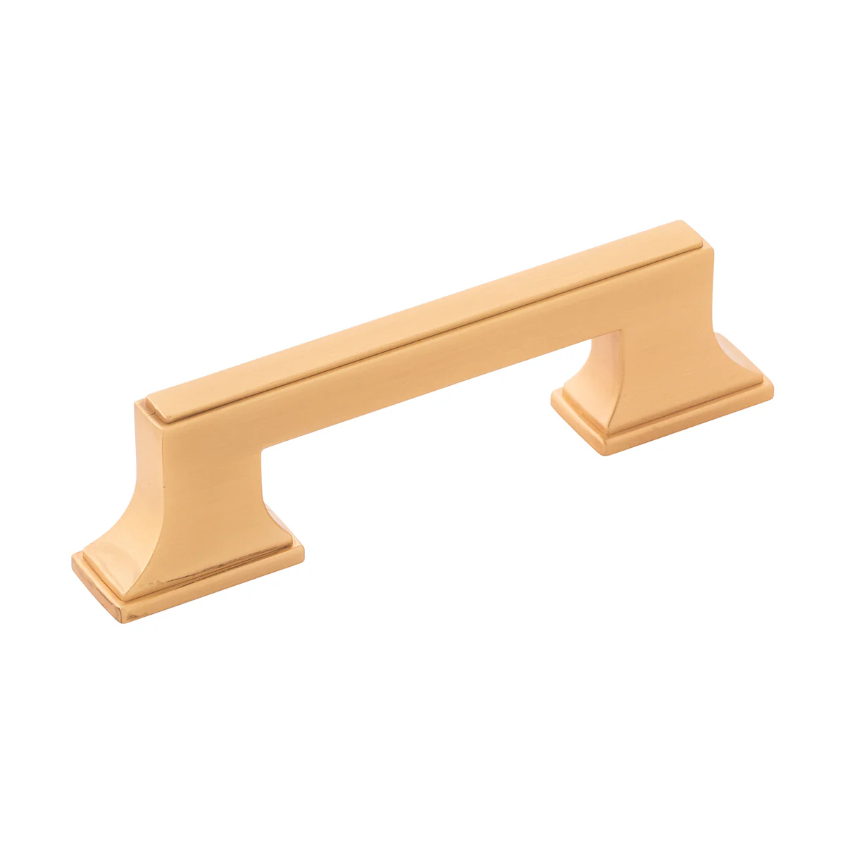 Brownstone Pull 3 Inch & 3-3/4 Inch (96mm) Center to Center Brushed Golden Brass Finish