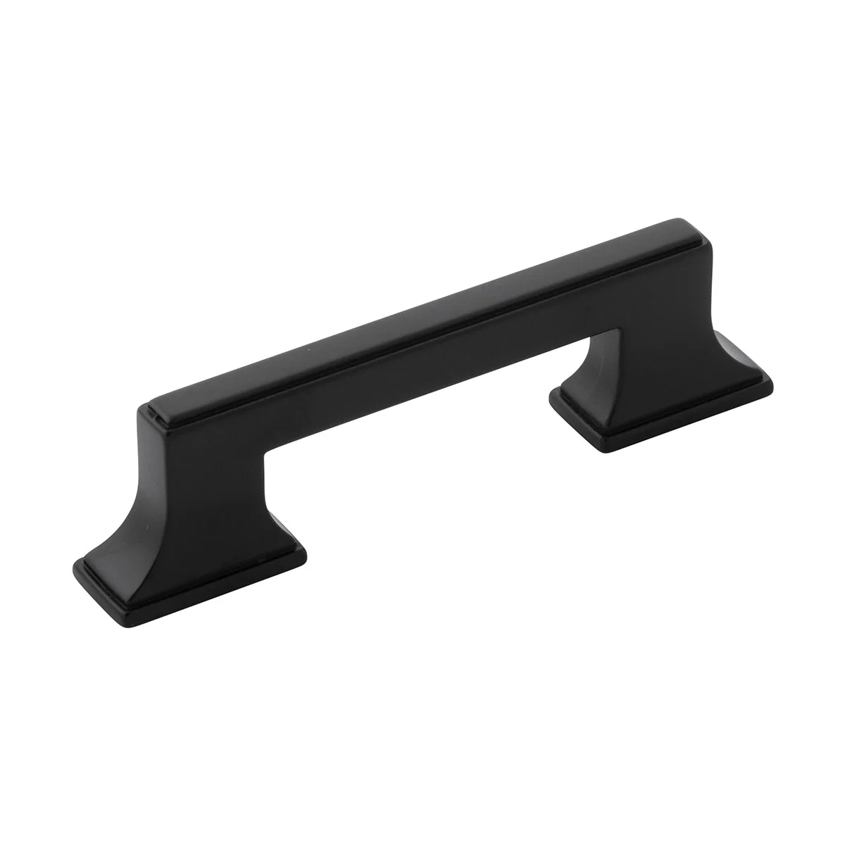 Brownstone Pull 3 Inch & 3-3/4 Inch (96mm) Center to Center Matte Black Finish