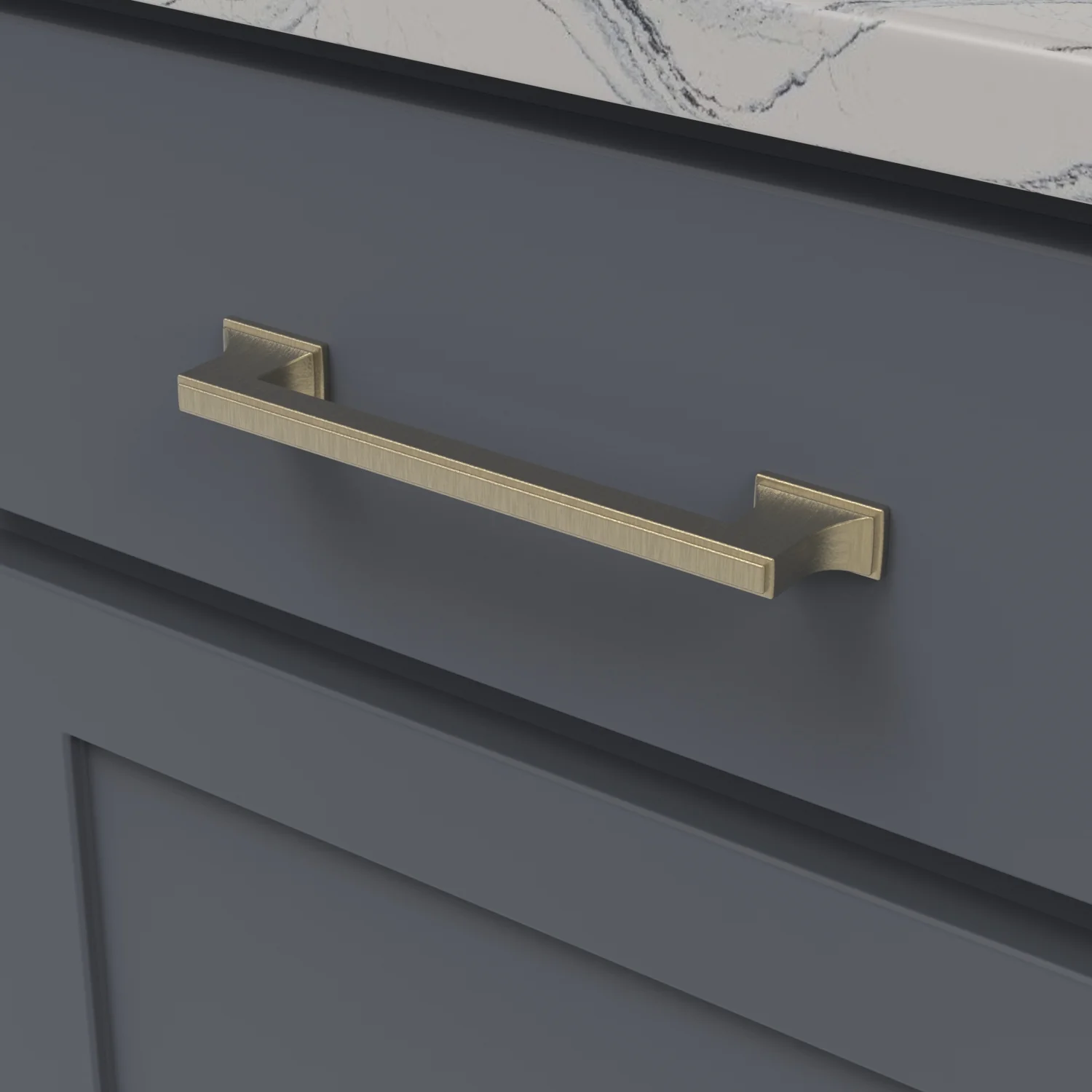 Brownstone Pull 6-5/16 Inch (160mm) Center to Center Champagne Bronze Finish - Image 2