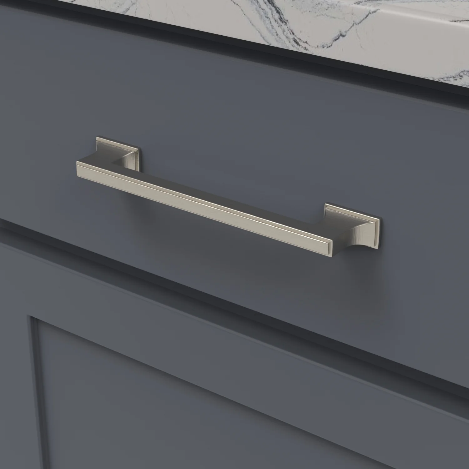 Brownstone Pull 6-5/16 Inch (160mm) Center to Center Satin Nickel Finish - Image 2