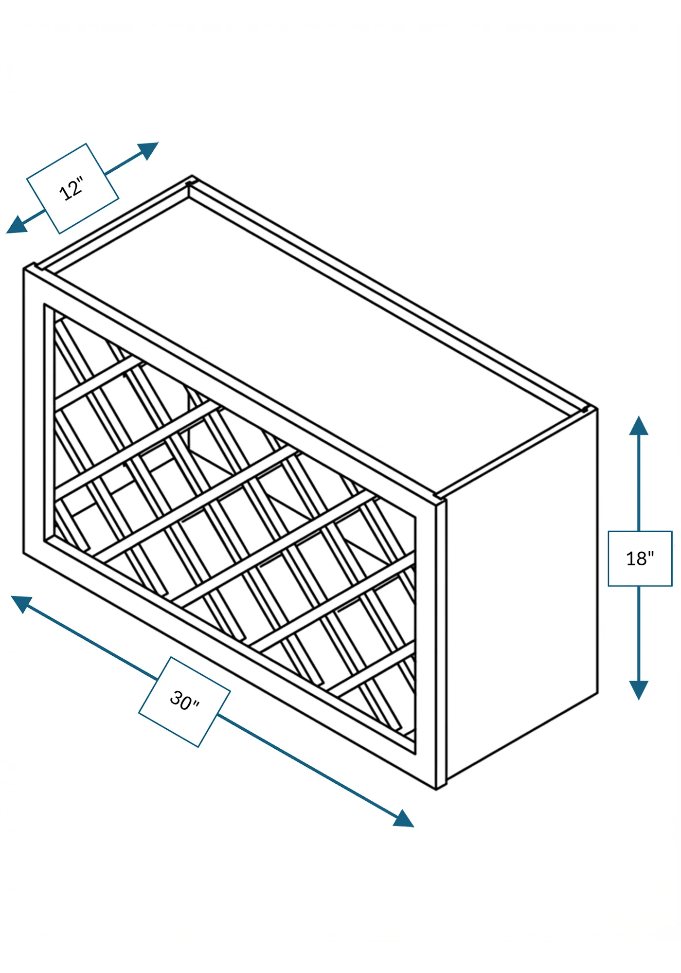 Chalet White Raised Panel 30 in. x 18 in. Wine Rack