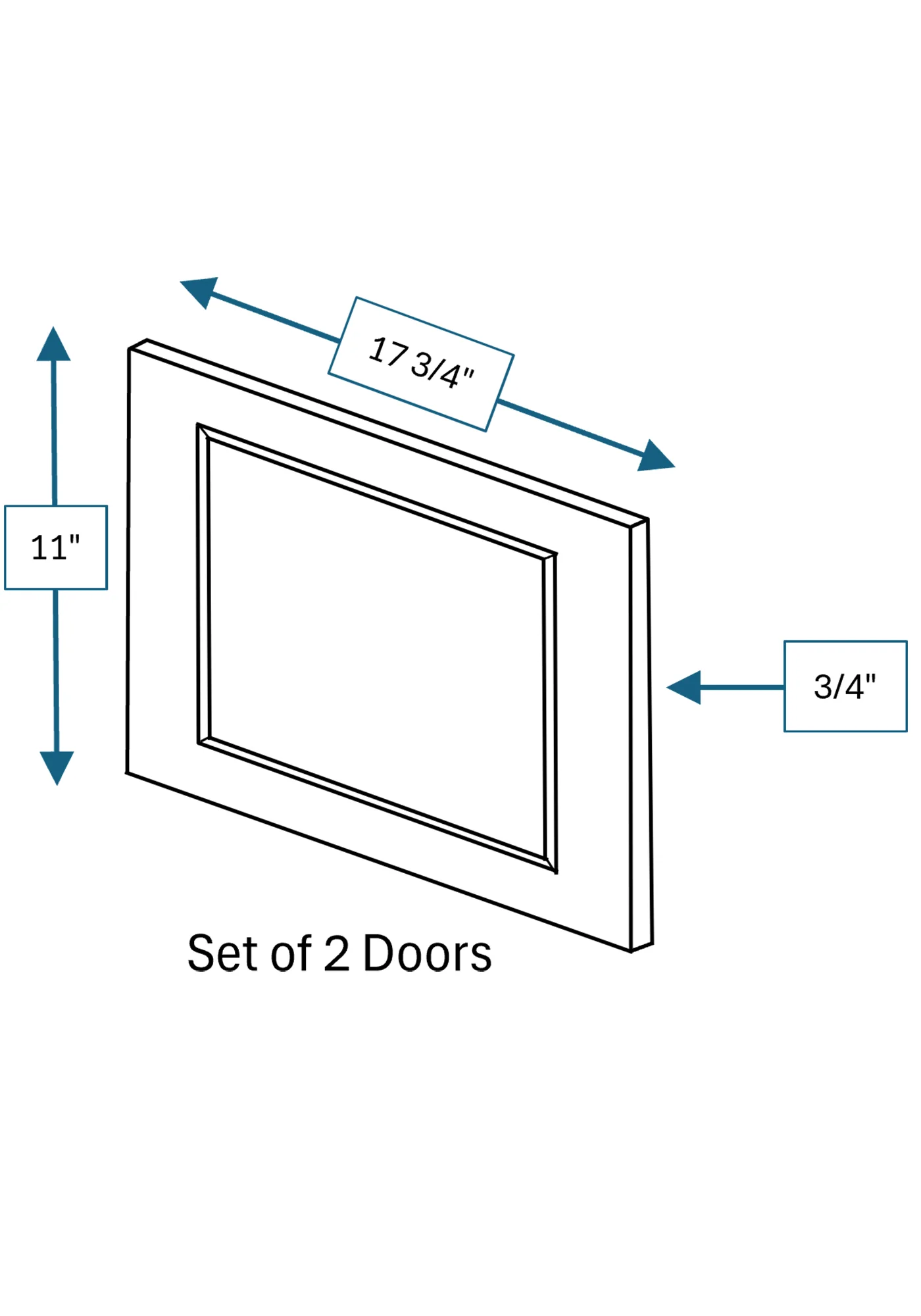 Chalet White Raised Panel Chalet White -GLS DR 36X12 2 PACK