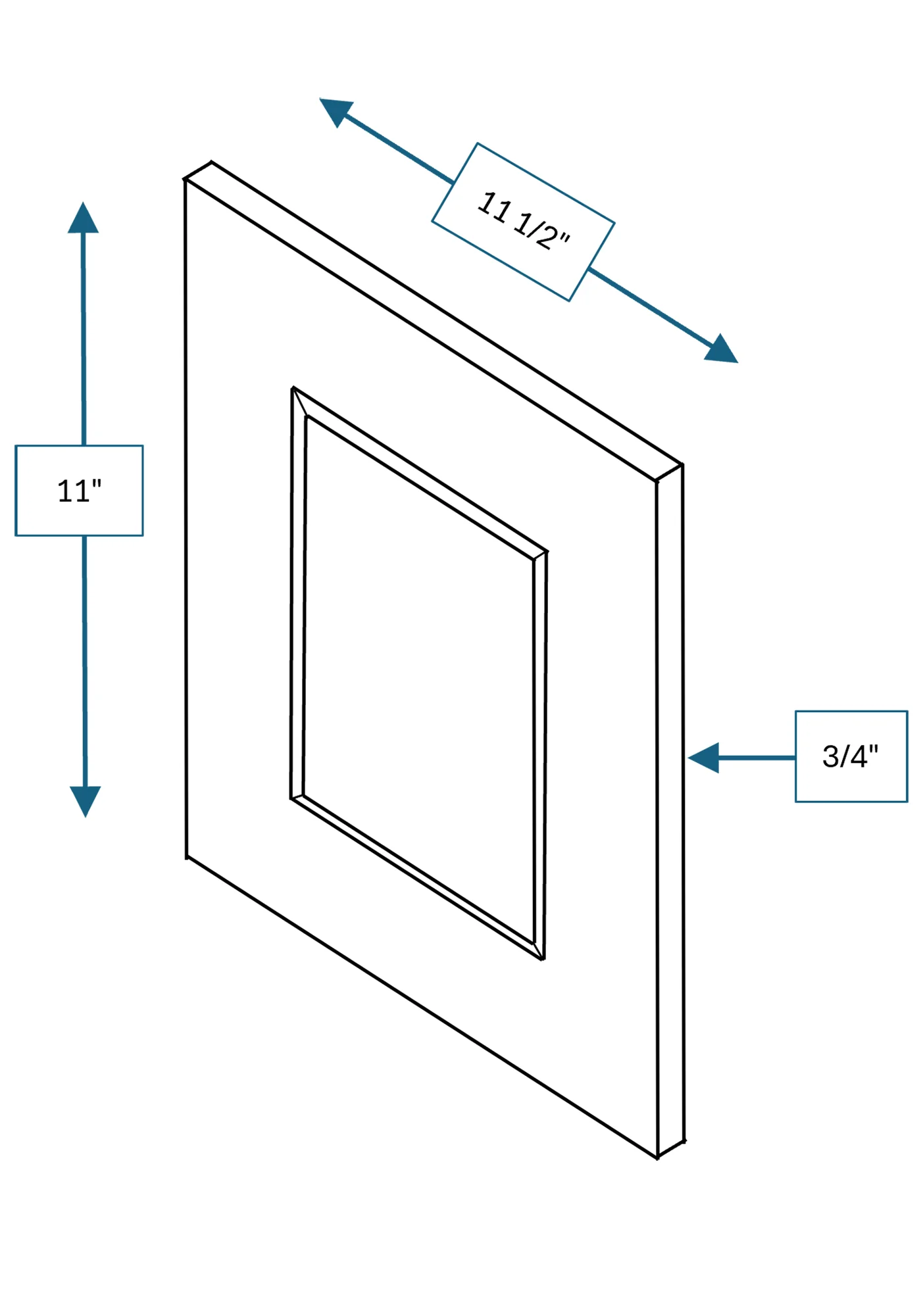 Chalet White Raised Panel Chalet White WC12X12 Clear Glass DOOR 2 PACK