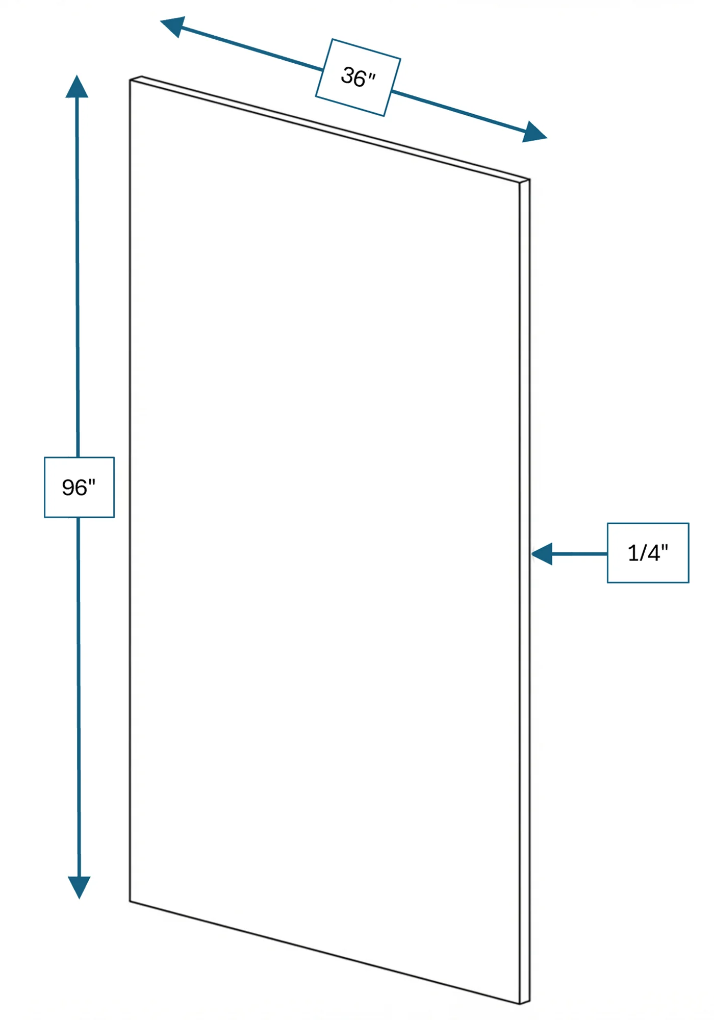 Chalet White Raised Panel Island Panel 36 in. x 90 in.