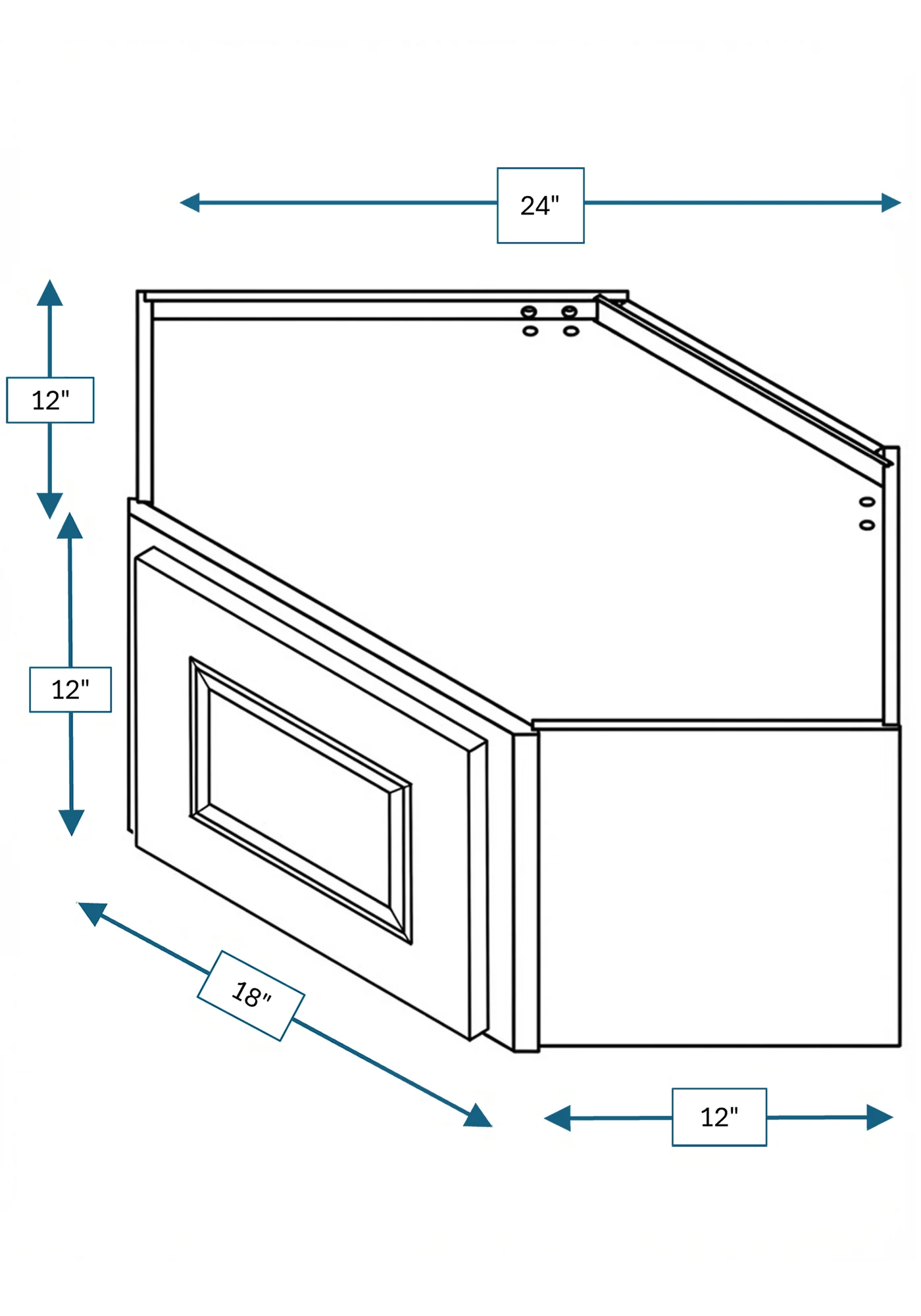 Chalet White Raised Panel Wall Cabinet 24 in. x 12 in.