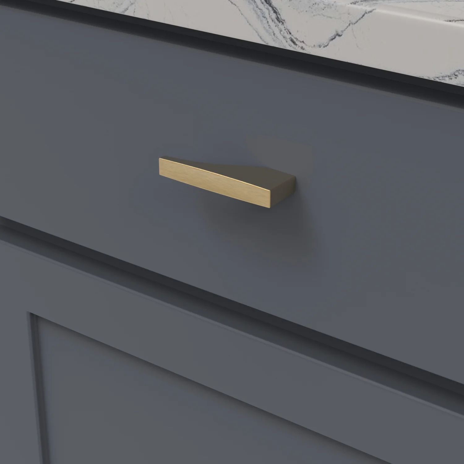 Channel Knob 3 Inch x 1/2 Inch Brushed Golden Brass Finish - Image 2