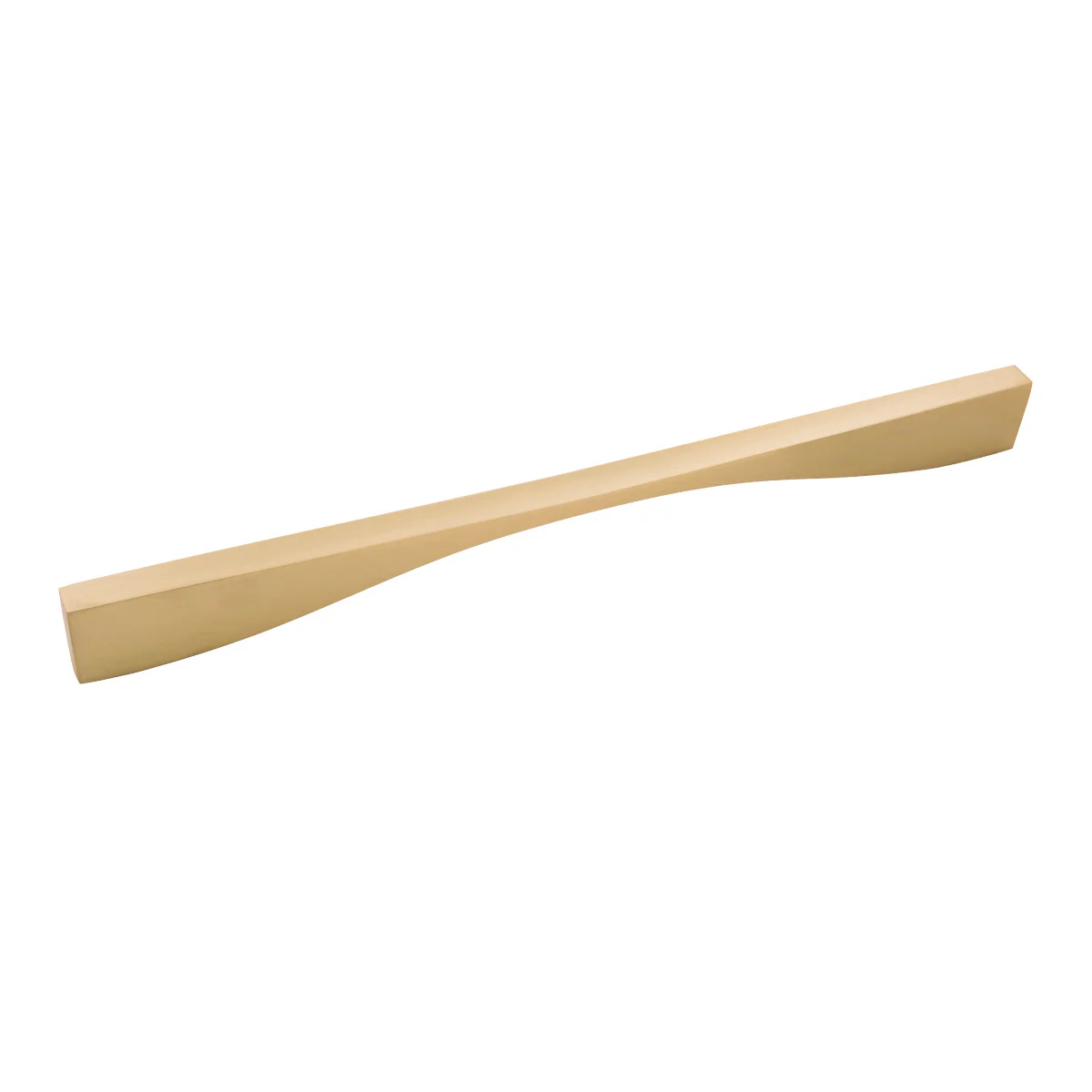 Channel Pull 12 Inch Center to Center Brushed Golden Brass Finish