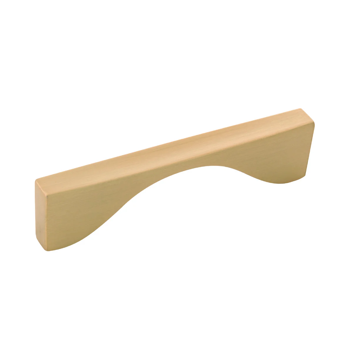 Channel Pull 3-3/4 Inch (96mm) Center to Center Brushed Golden Brass Finish
