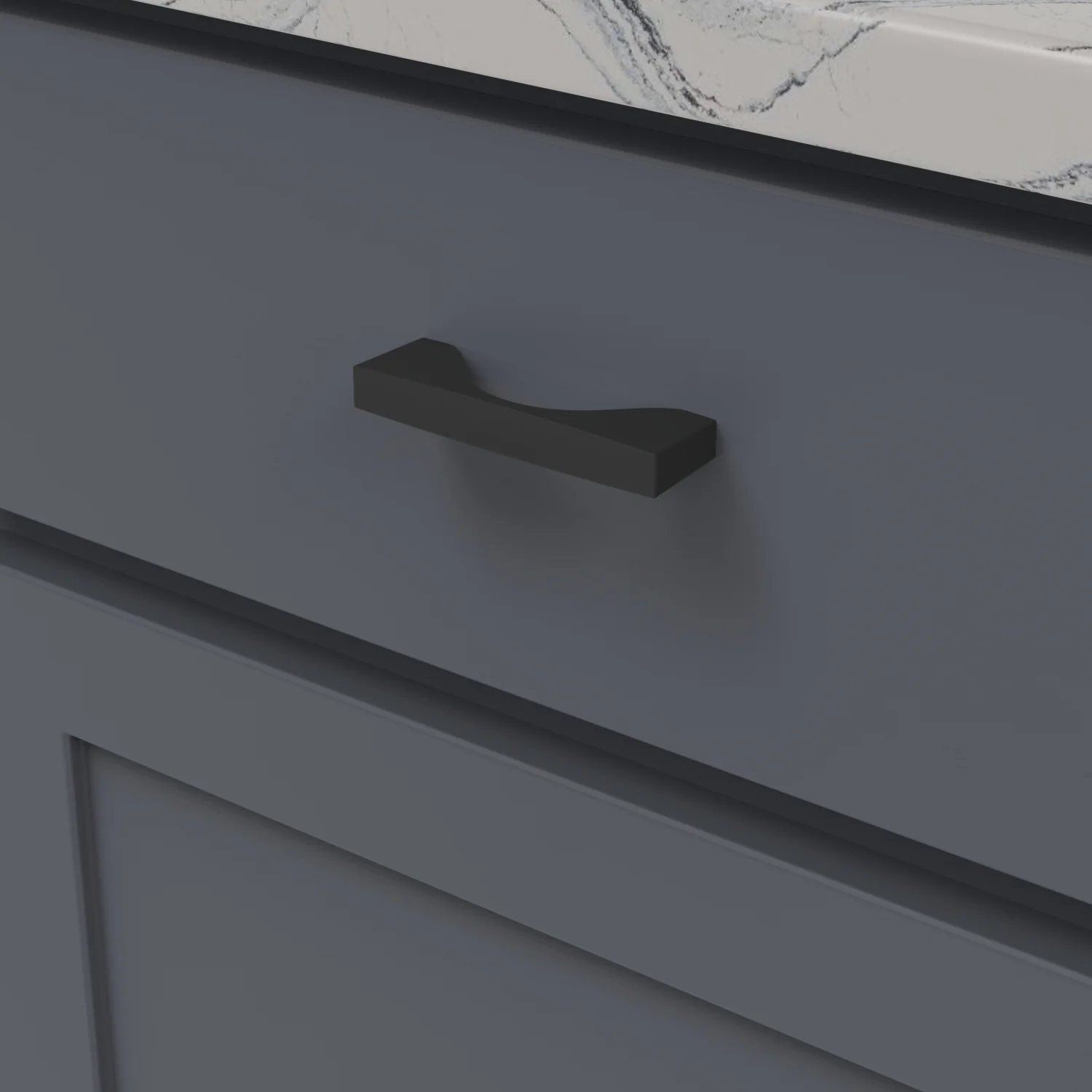 Channel Pull 3 Inch Center to Center Matte Black Finish - Image 2
