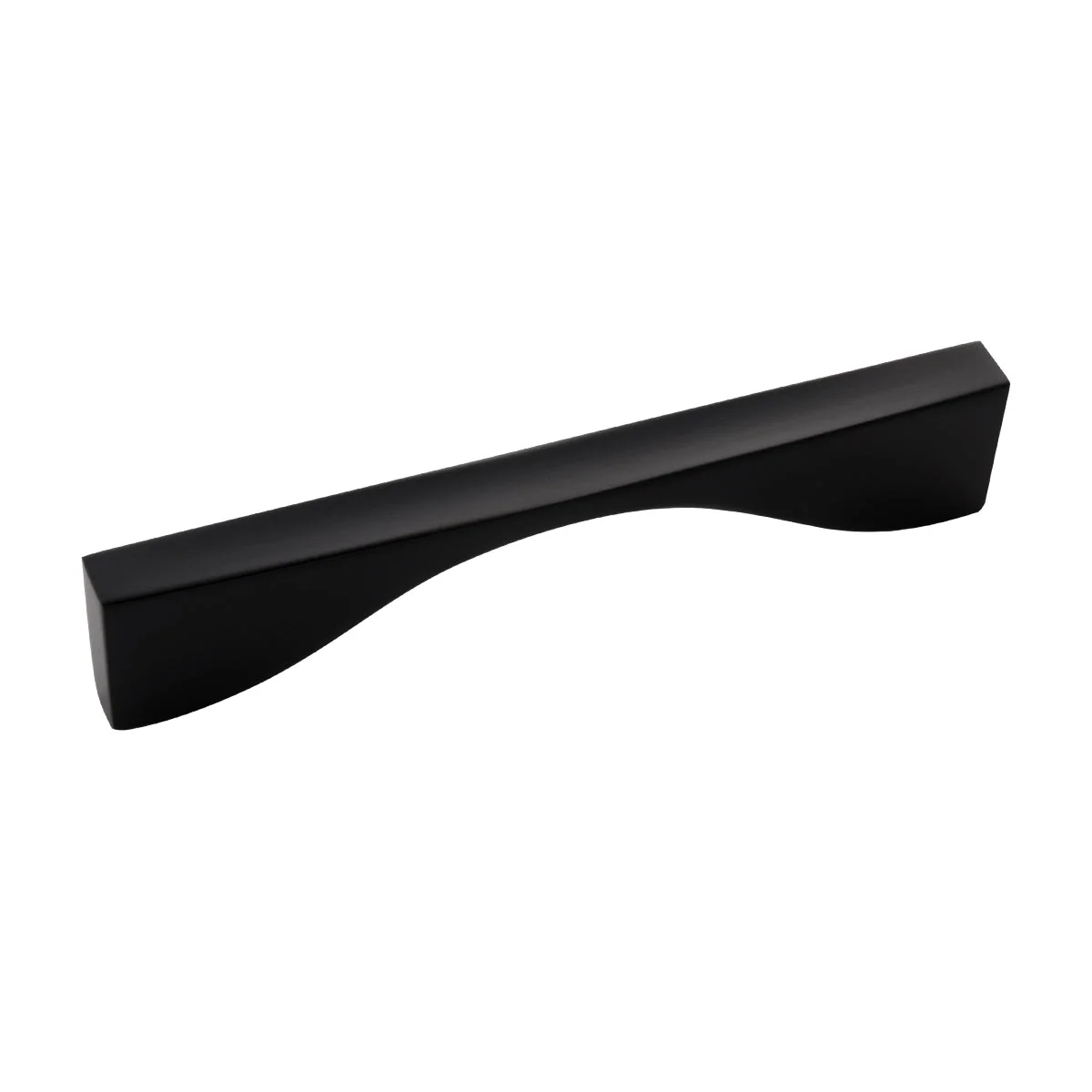 Channel Pull 5-1/16 Inch (128mm) Center to Center Matte Black Finish