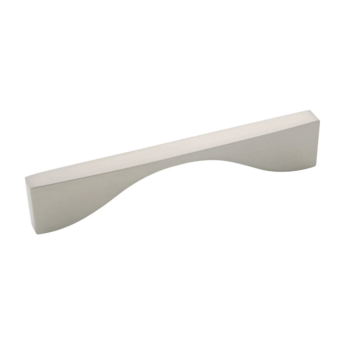 Channel Pull 5-1/16 Inch (128mm) Center to Center Satin Nickel Finish