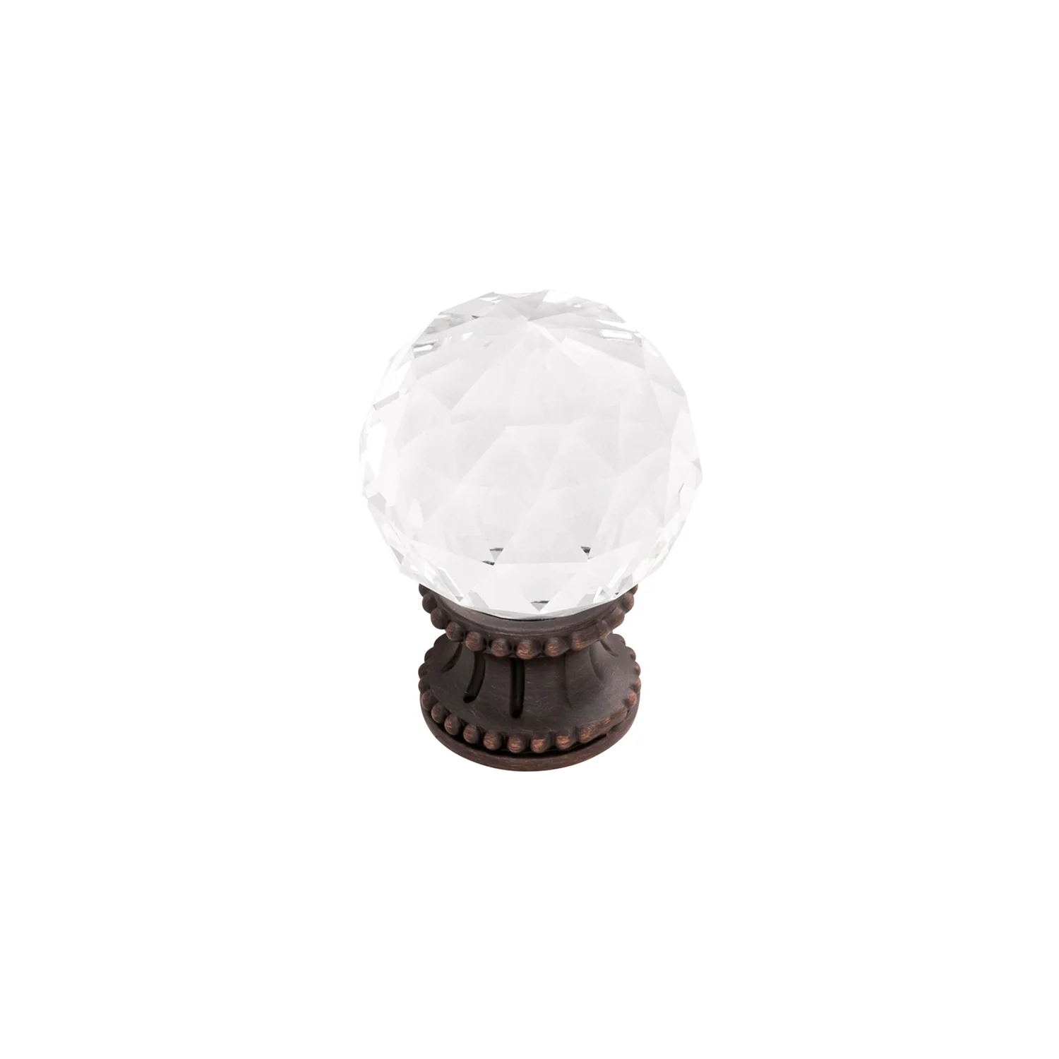 Chautauqua Collection Knob 1-3/8 Inch Diameter Glass with Vintage Bronze Finish
