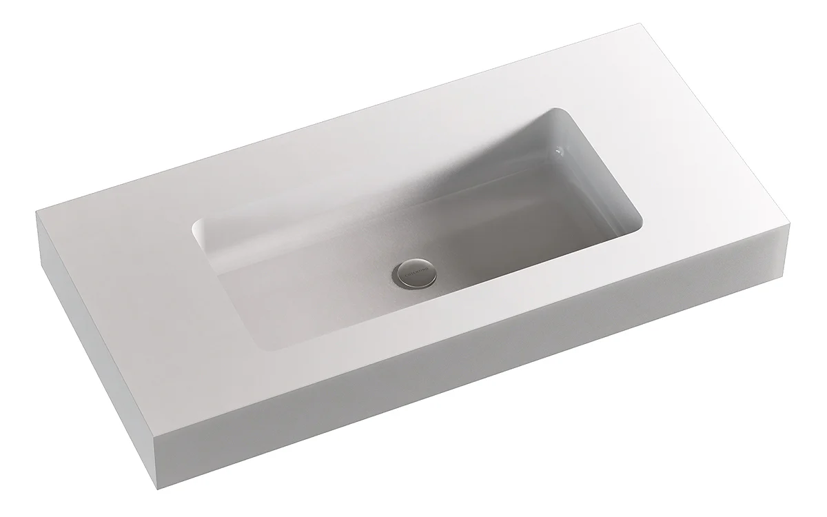 Corsica Gold Satellite White Floating Vanity - Image 5