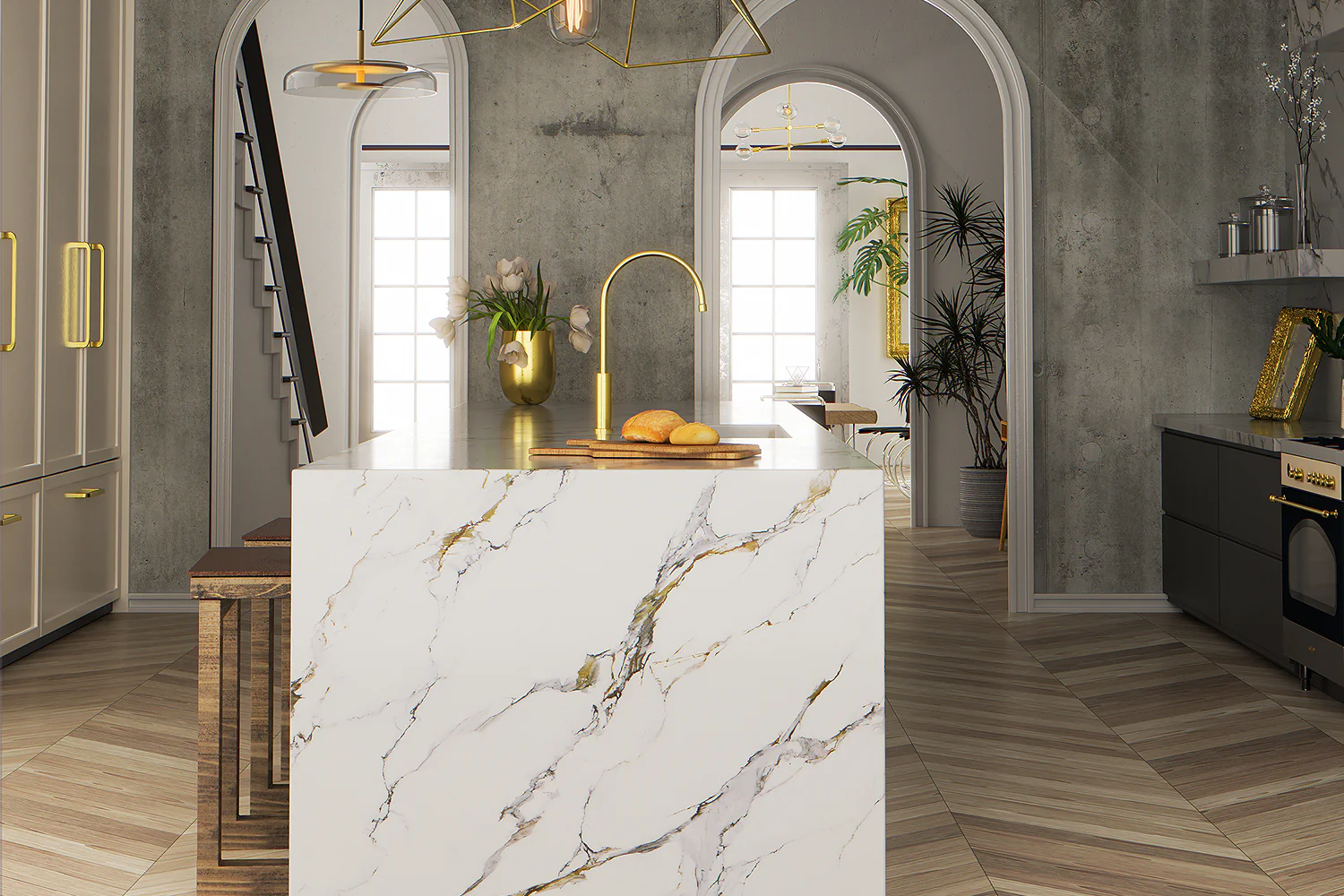 Corsica Pearl Calacatta Alberta  Quartz Tech 2cm - Image 3