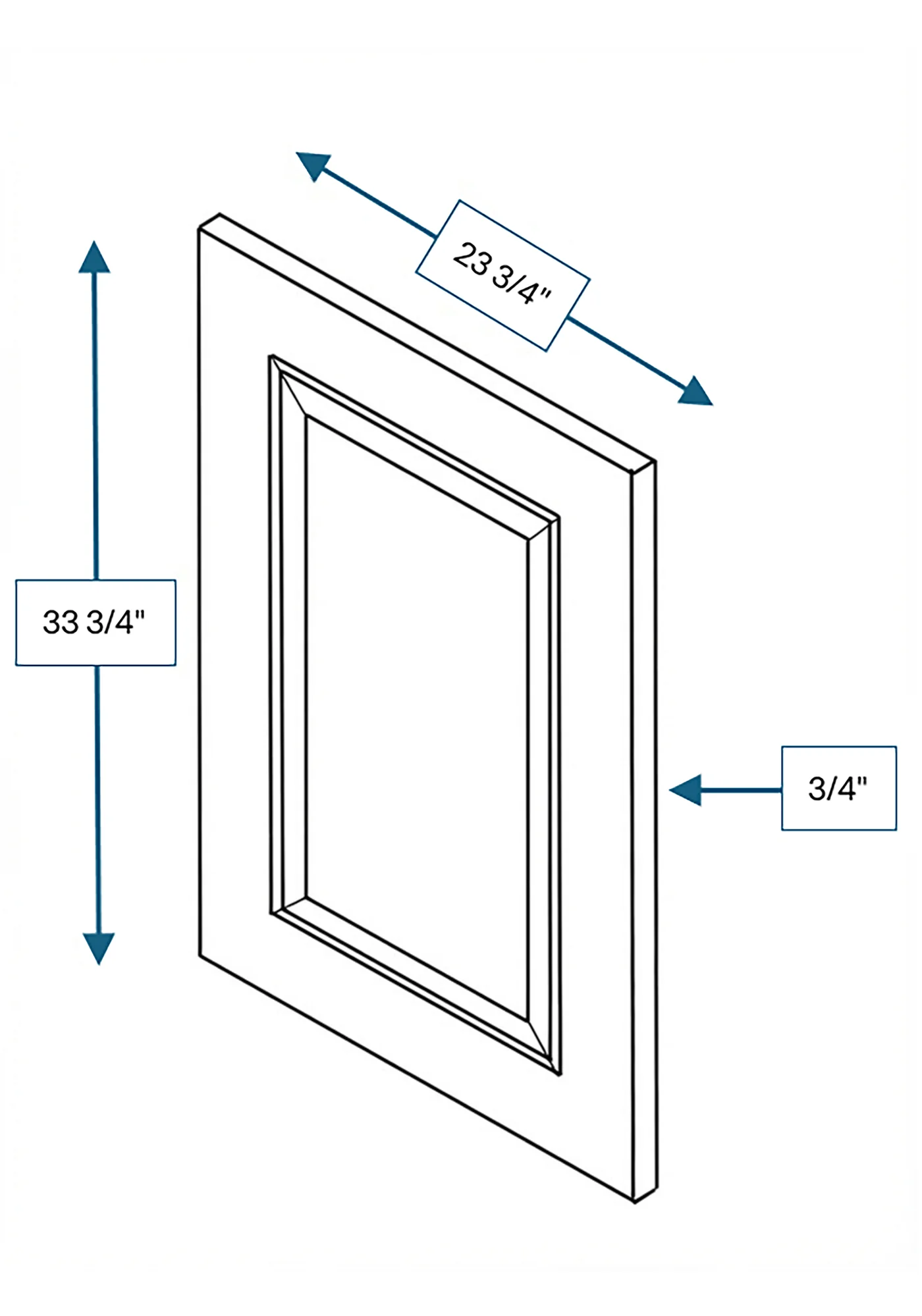 Cotswold Linen Raised Panel Base Panel 24 in. x 34.5 in.