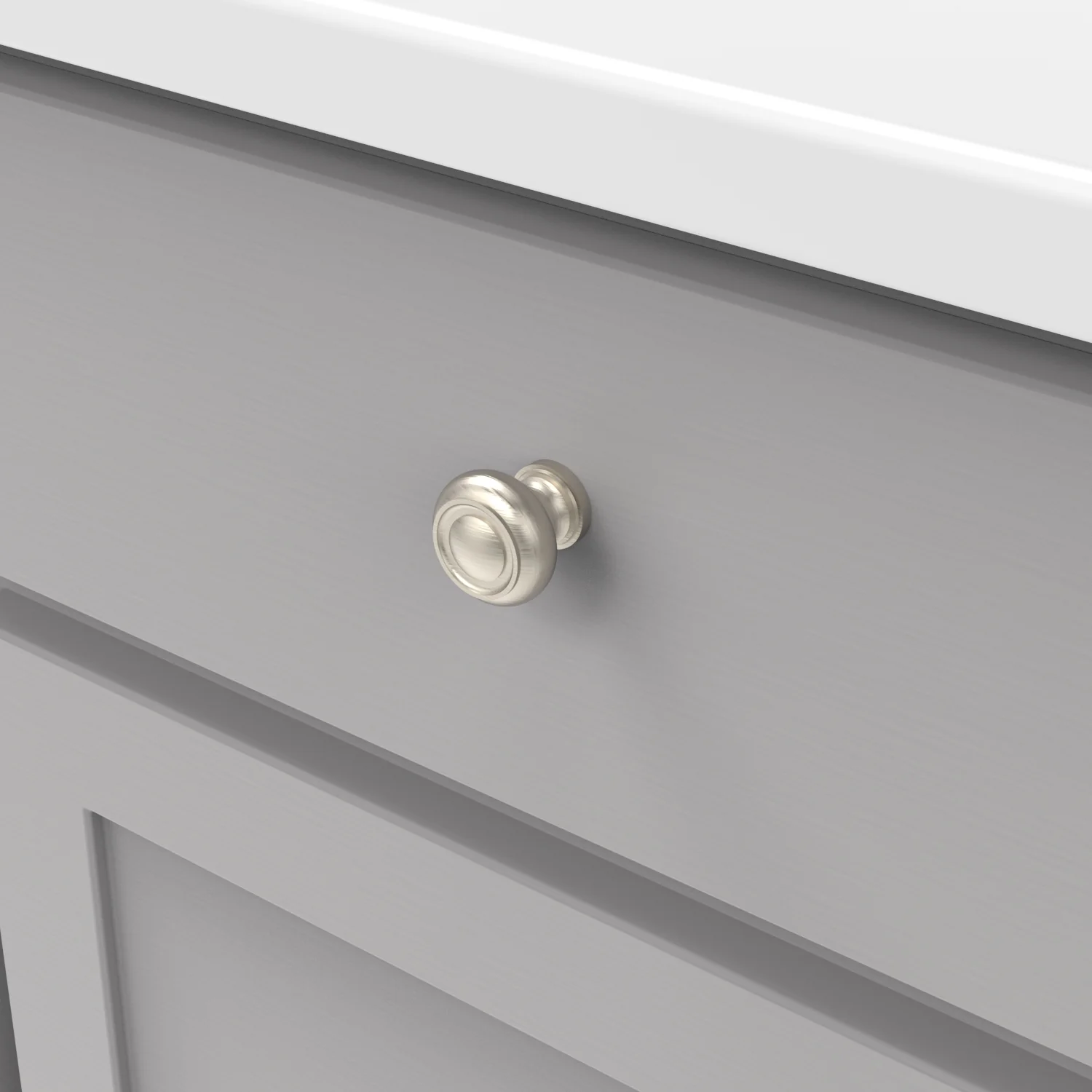 Cottage Knob 1-1/4 Inch Diameter Satin Nickel Finish - Image 3