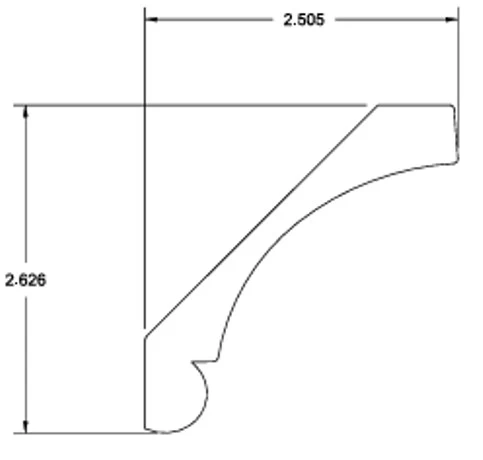 Platinum Grey .77 in. x 3.6 in. x 96 in. - Cove Crown Molding for Shaker Cabinet