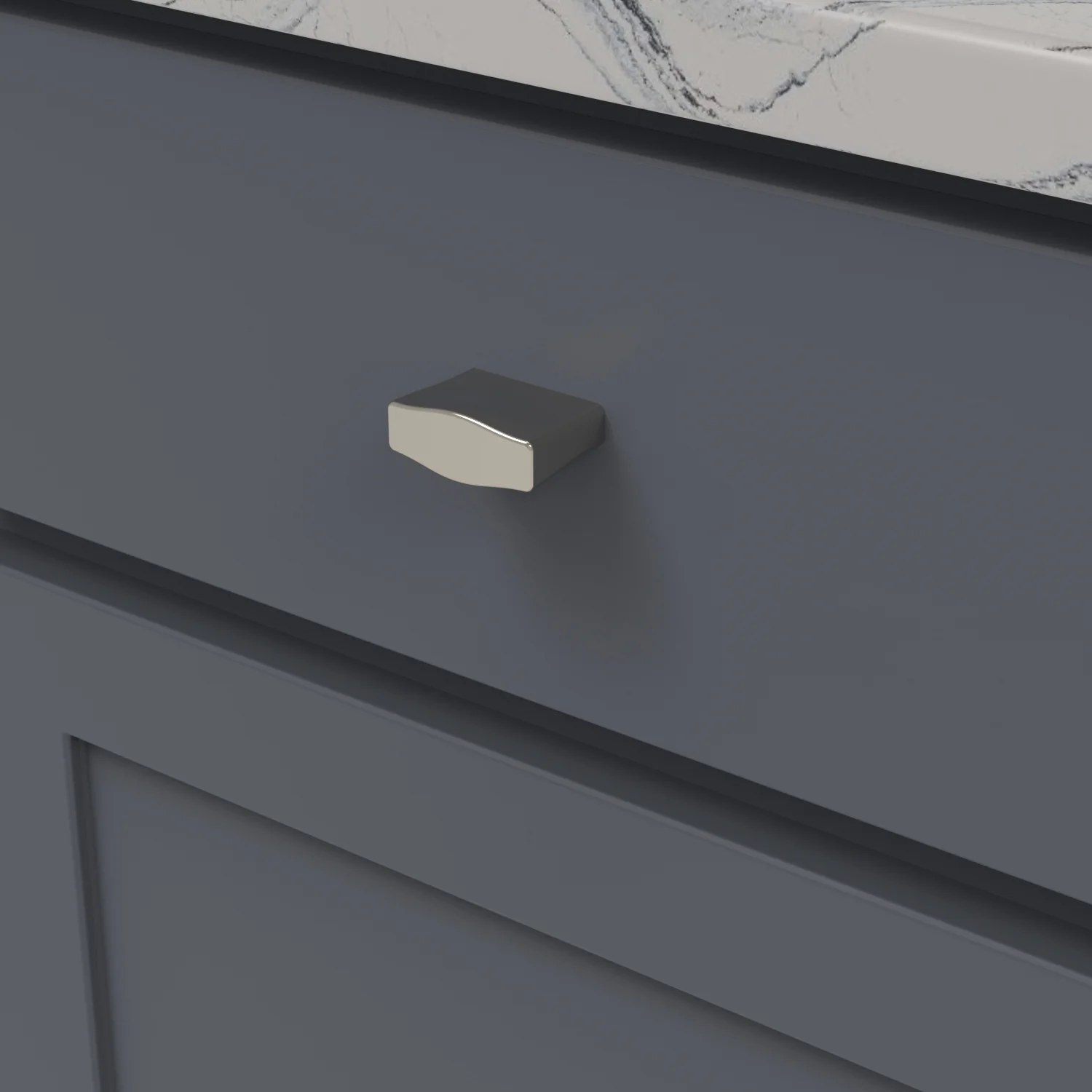 Emerge Knob 1-1/4 Inch Center to Center Polished Nickel Finish - Image 2