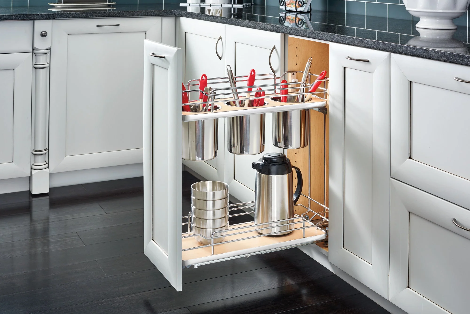Euro Pullout 6.5'' Utensil Organizer CHR - Image 2