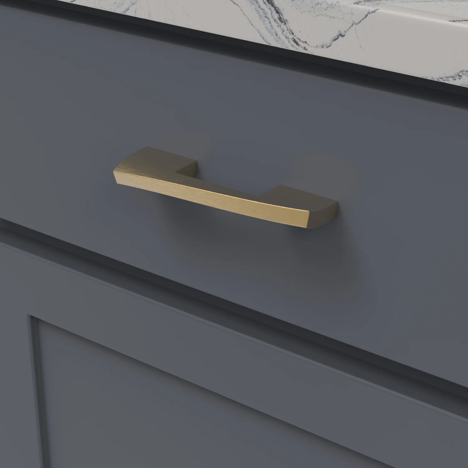 Flex Pull 3 Inch & 3-3/4 Inch (96mm) Center to Center Brushed Golden Brass Finish - Image 2