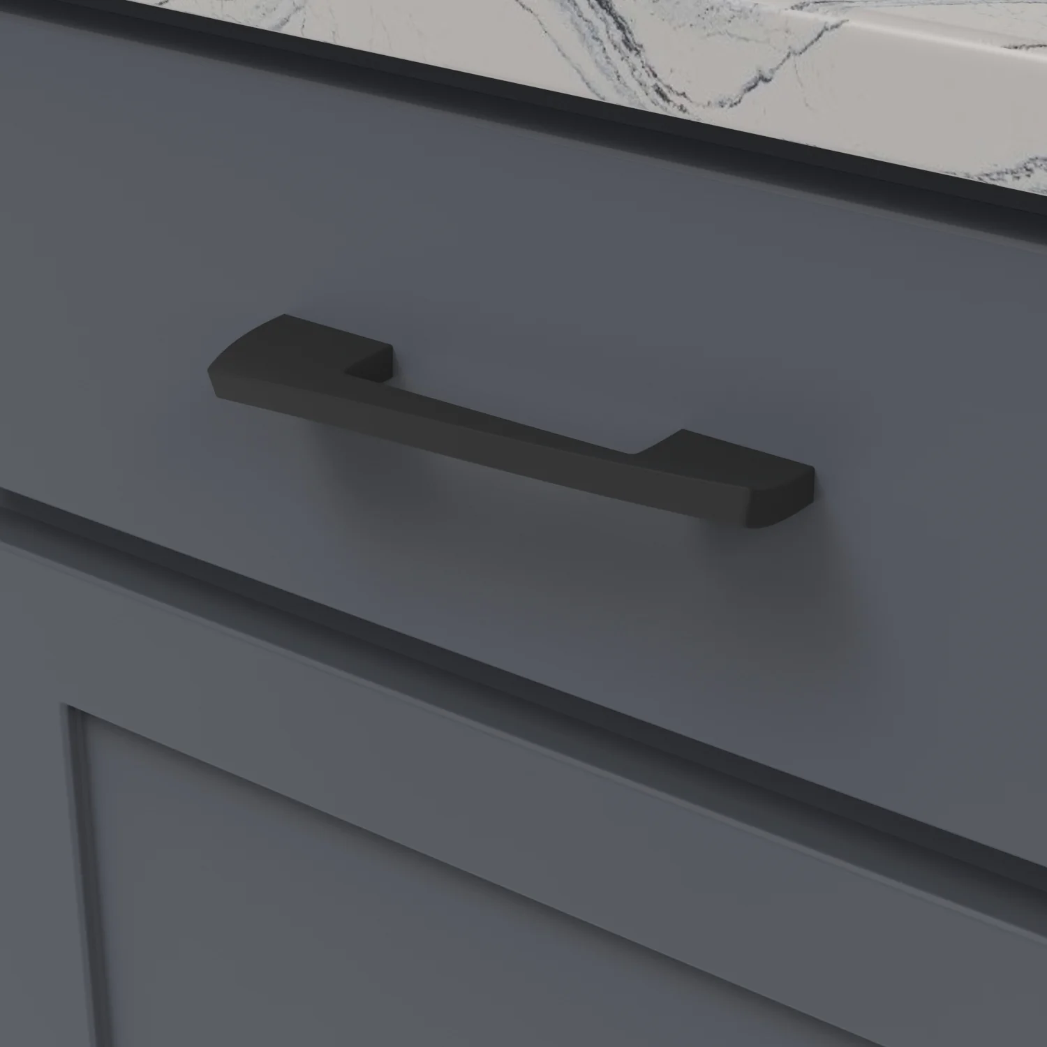 Flex Pull 5-1/16 Inch (128mm) Center to Center Matte Black Finish - Image 2
