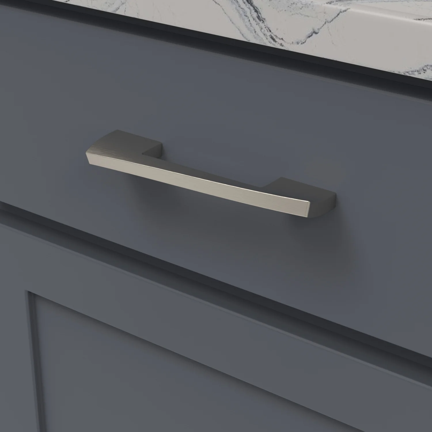 Flex Pull 5-1/16 Inch (128mm) Center to Center Satin Nickel Finish - Image 2