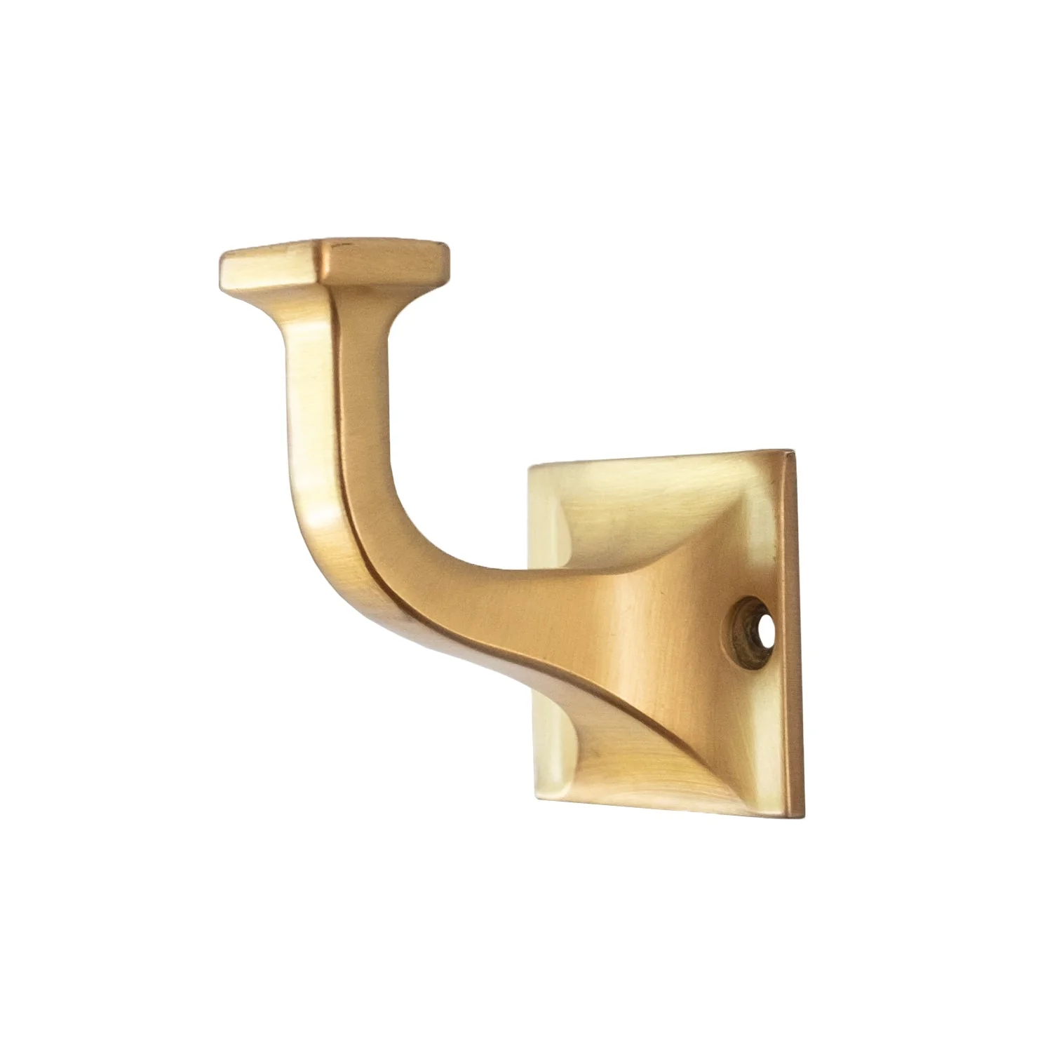 Forge Single Prong Hook 2-3/4 Inch Long Brushed Golden Brass Finish