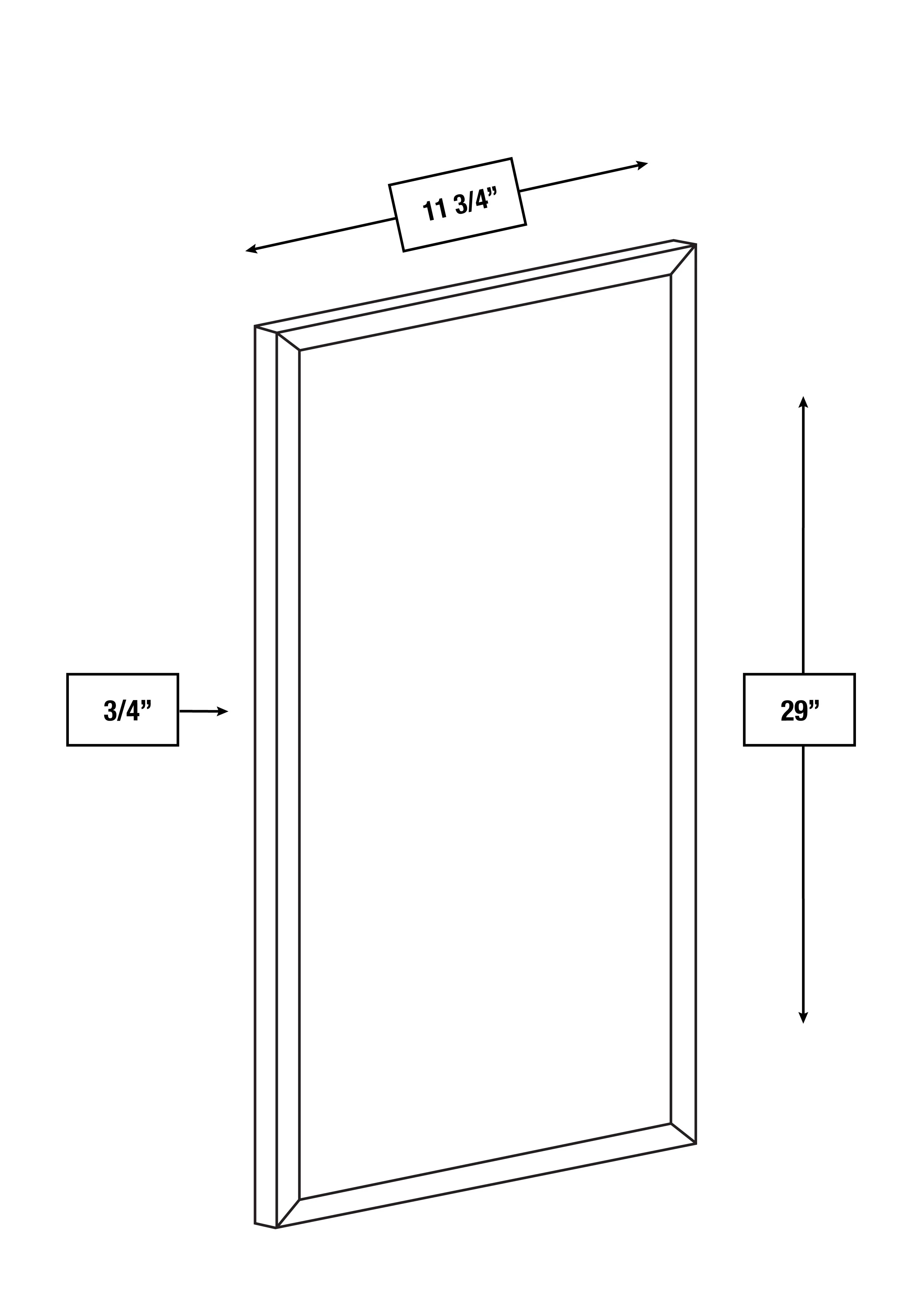 Franklin White Slim Shaker 30 in. Wall End Panel