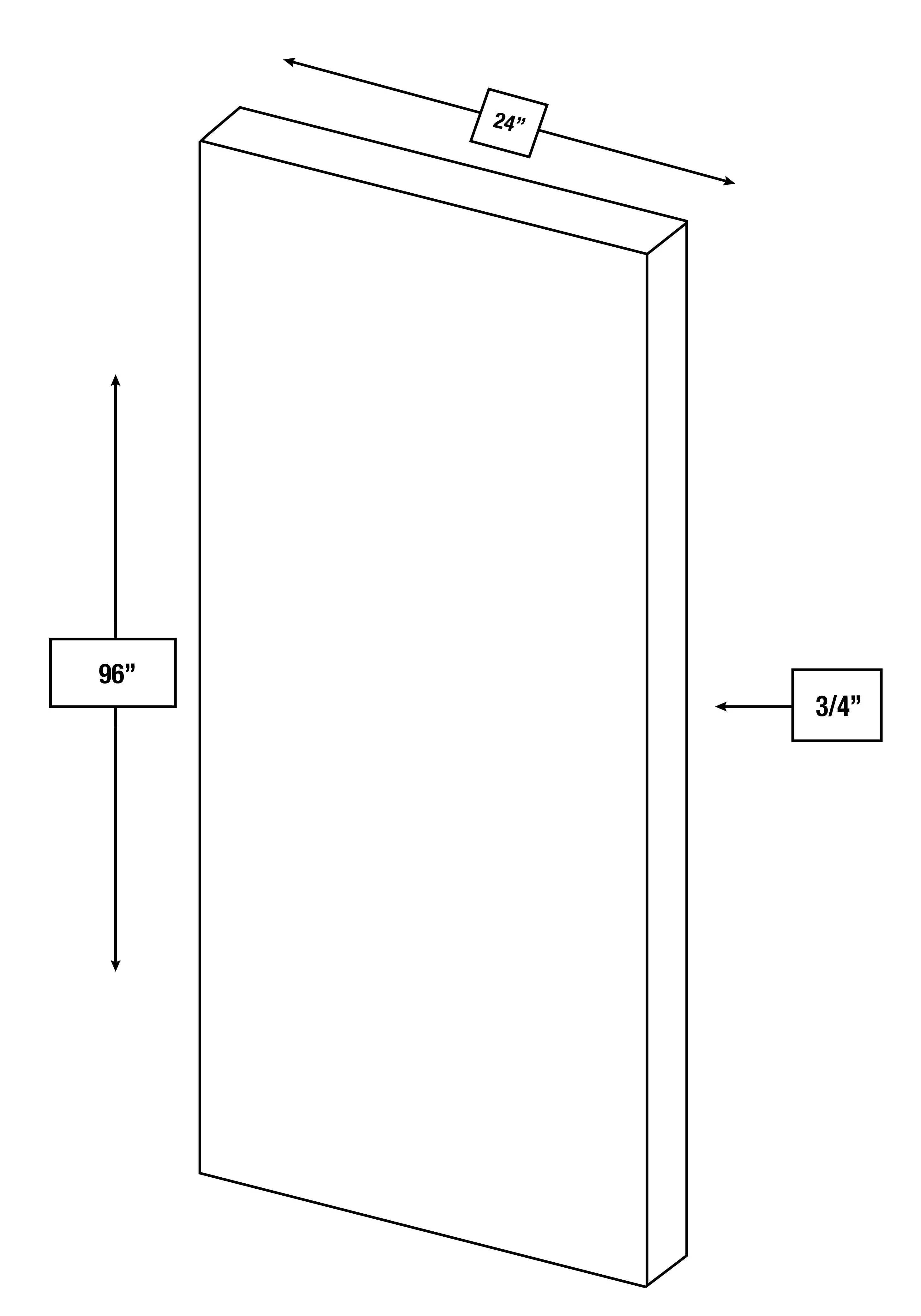 Franklin White Slim Shaker Shelving 24 in. x 96 in.
