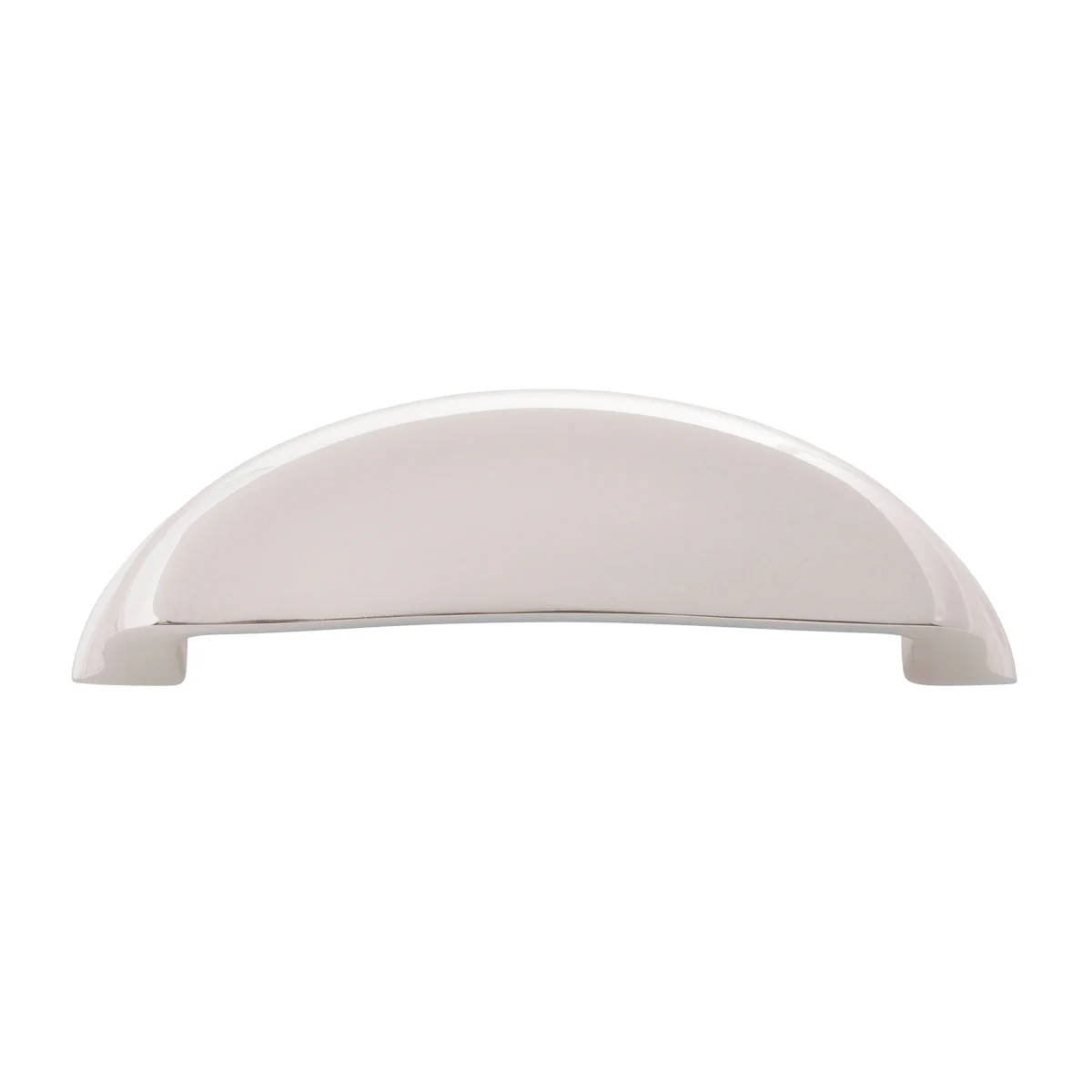 Fuller Cup Pull 3-3/4 Inch (96mm) Center to Center Polished Nickel Finish