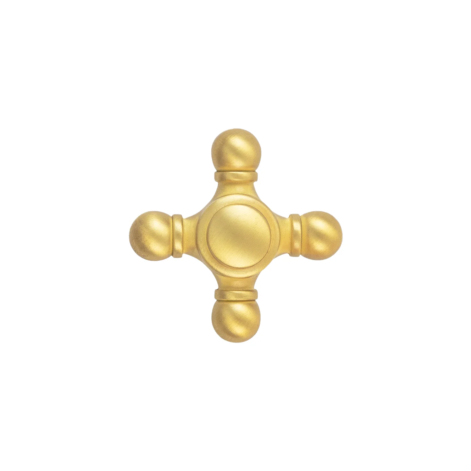 Fuller Knob 1-11/16 Inch x 1-11/16 Inch Brushed Golden Brass Finish - Image 3
