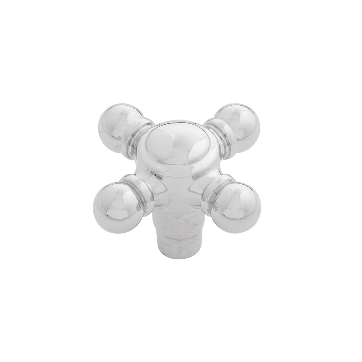 Fuller Knob 1-11/16 Inch x 1-11/16 Inch Chrome Finish