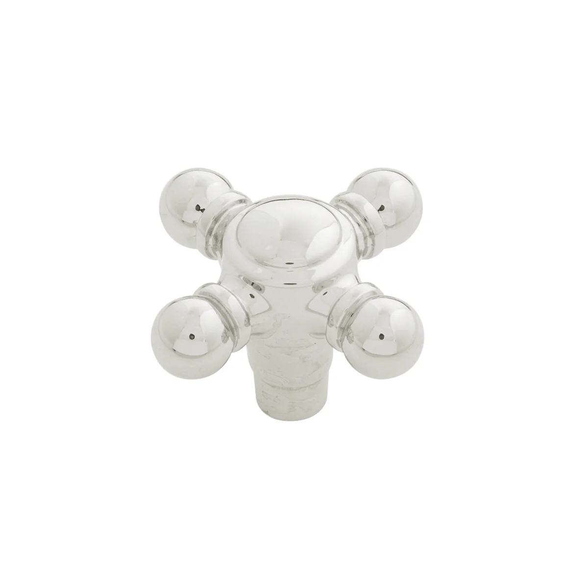 Fuller Knob 1-11/16 Inch x 1-11/16 Inch Polished Nickel Finish