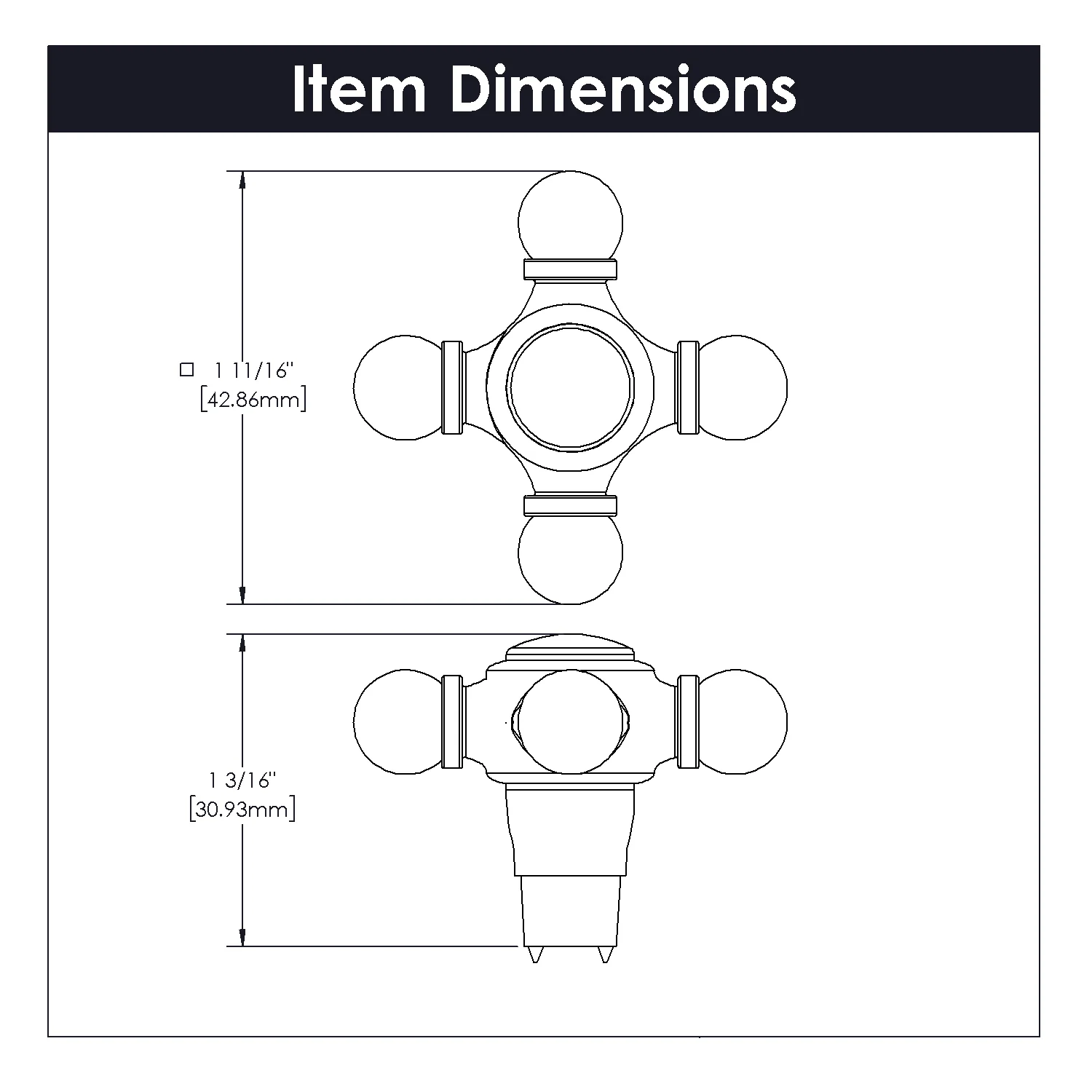 Fuller Knob 1-11/16 Inch x 1-11/16 Inch Polished Nickel Finish - Image 4