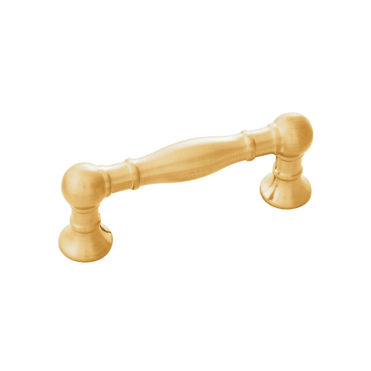Fuller Pull 3 Inch Center to Center Brushed Golden Brass Finish