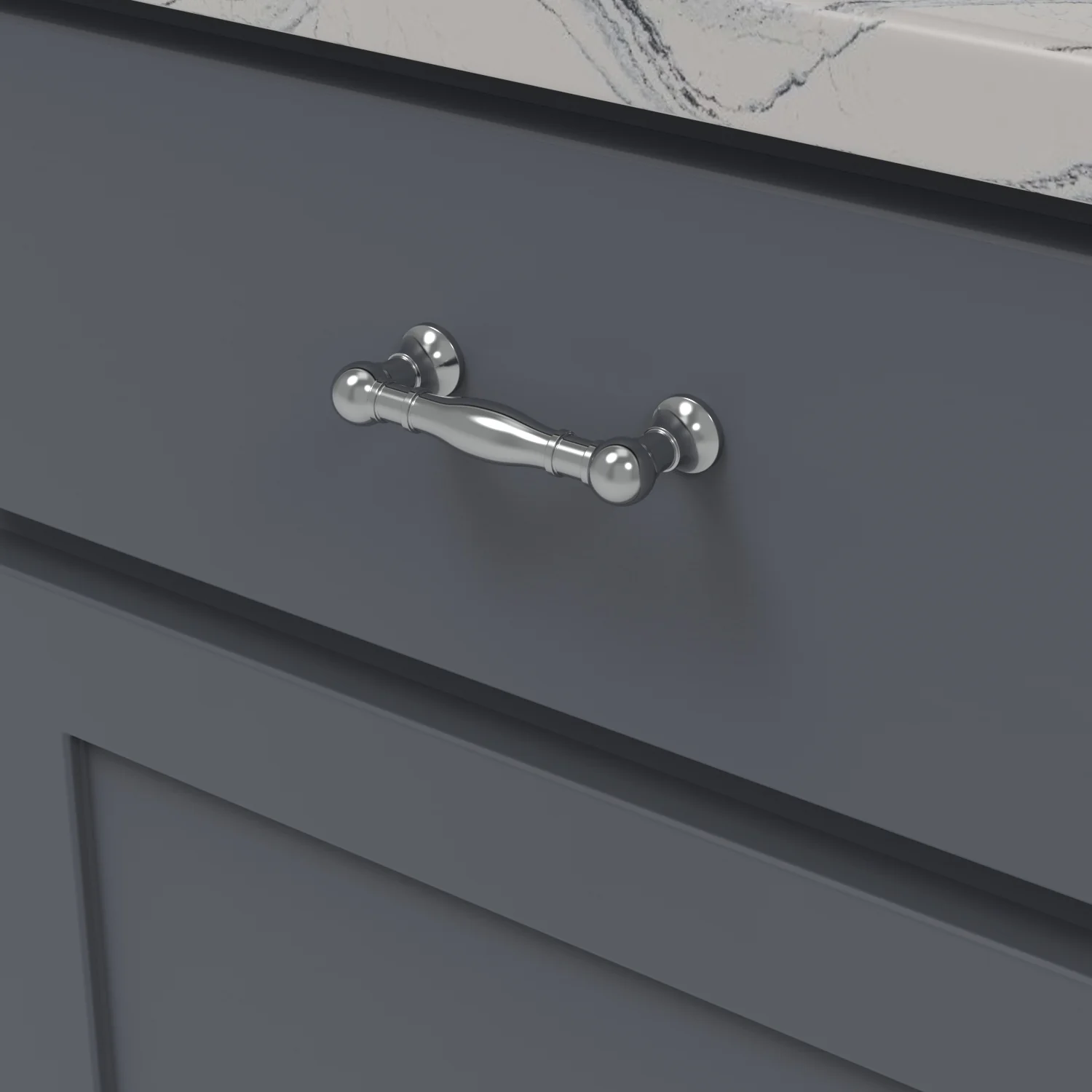 Fuller Pull 3 Inch Center to Center Chrome Finish - Image 2