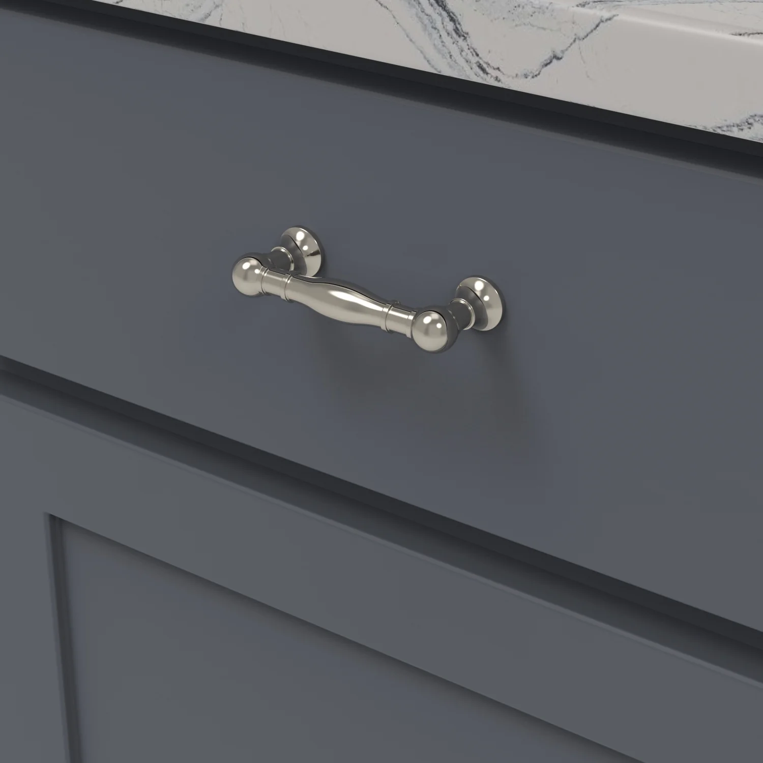 Fuller Pull 3 Inch Center to Center Polished Nickel Finish - Image 2