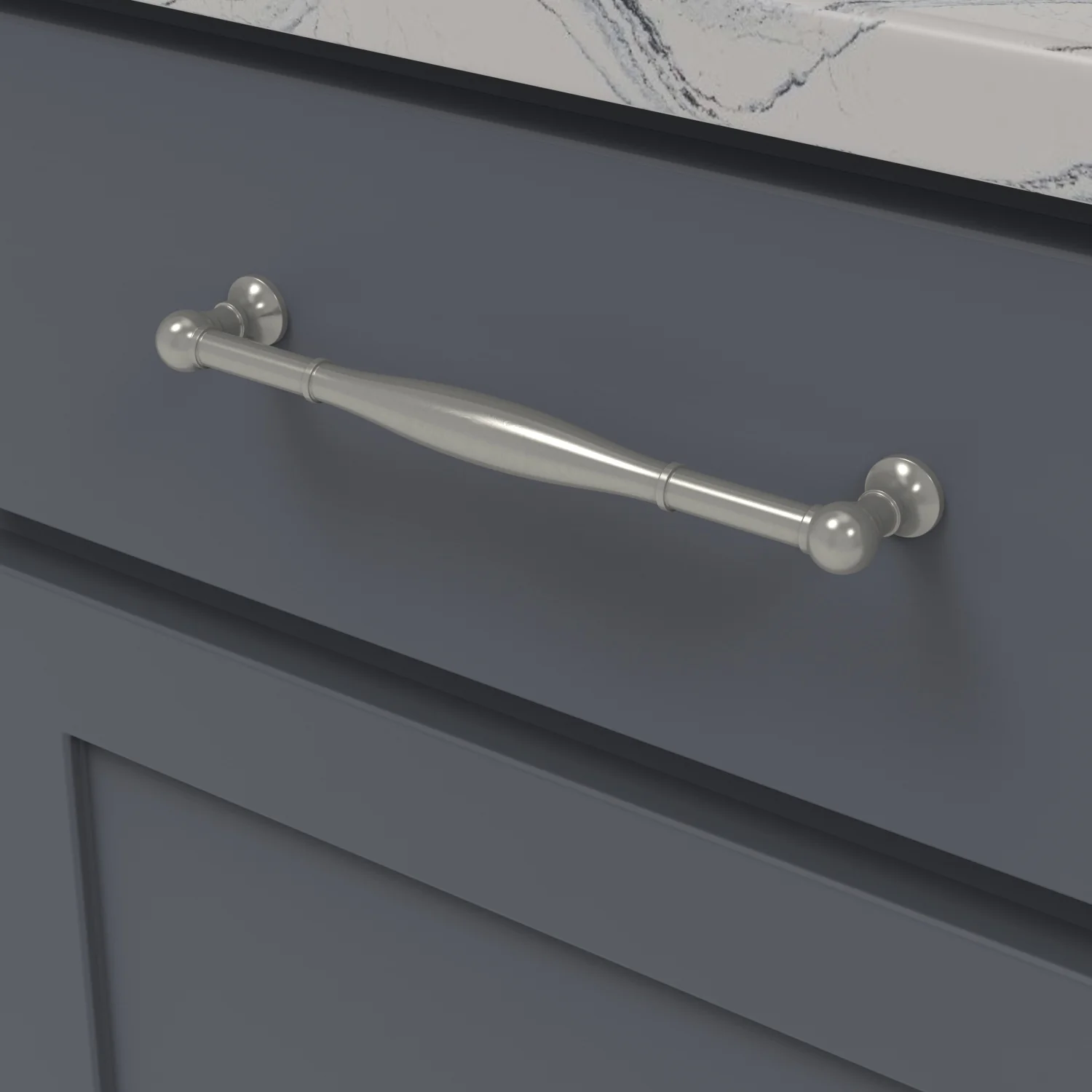 Fuller Pull 7-9/16 Inch (192mm) Center to Center Stainless Steel Finish - Image 2