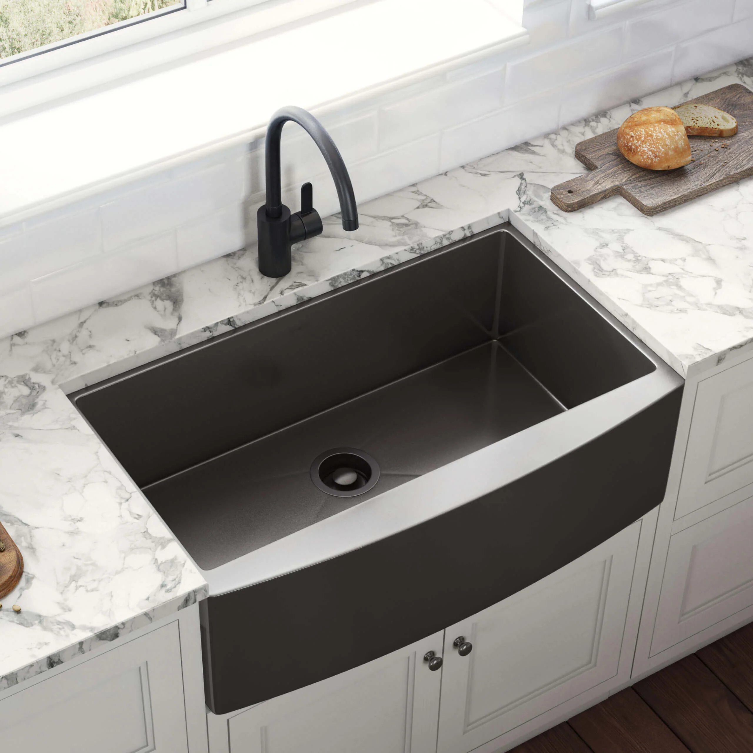 Garbage Disposal Flange for Kitchen Sinks Gunmetal Black Stainless Steel - Image 3