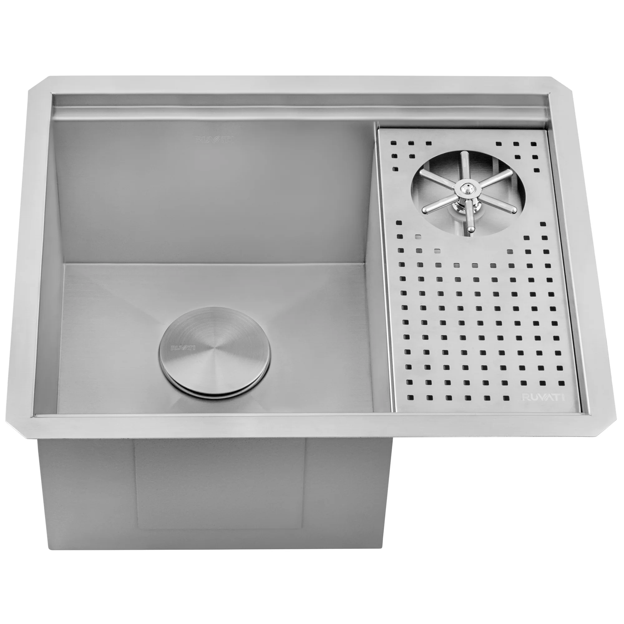Glass Rinser and Sink Combo 22 '' Workstation for Wet Bar Bottle Washer Undermount - Image 3
