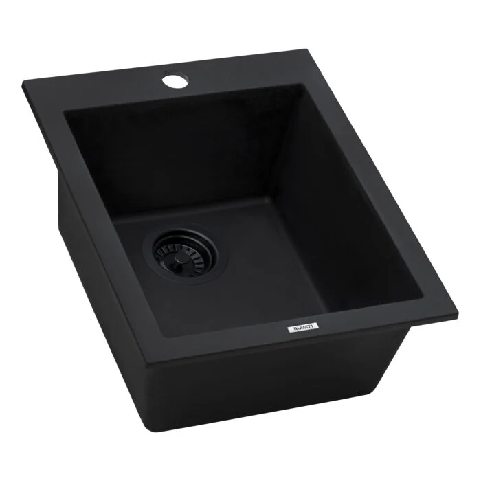Granite Topmount 16x20 Single Basin Sink Midnight Black - Image 2