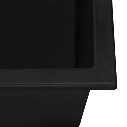 Granite Topmount 16x20 Single Basin Sink Midnight Black - Image 3