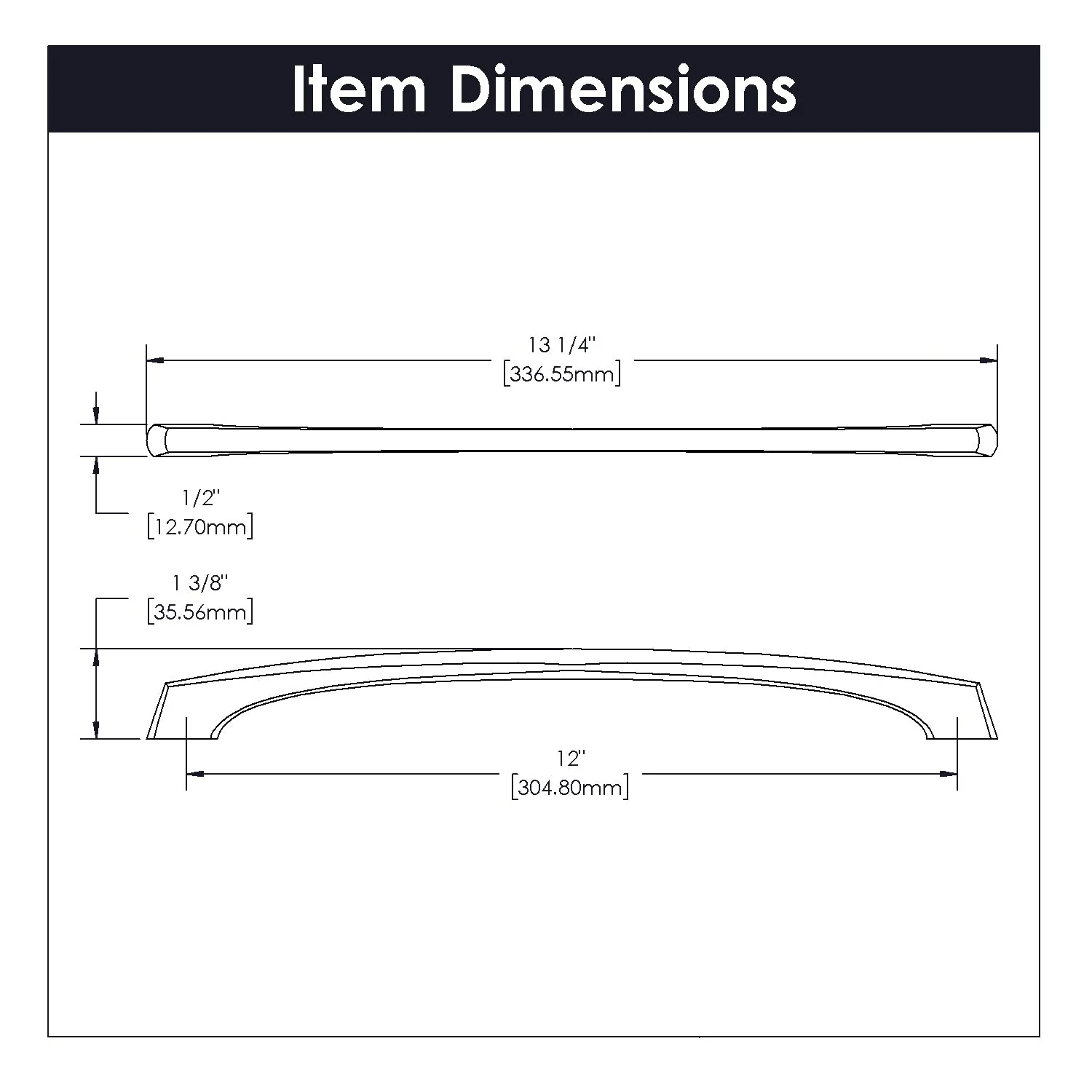 Greenwich Pull 12 Inch Center to Center Windover Antique Finish - Image 2