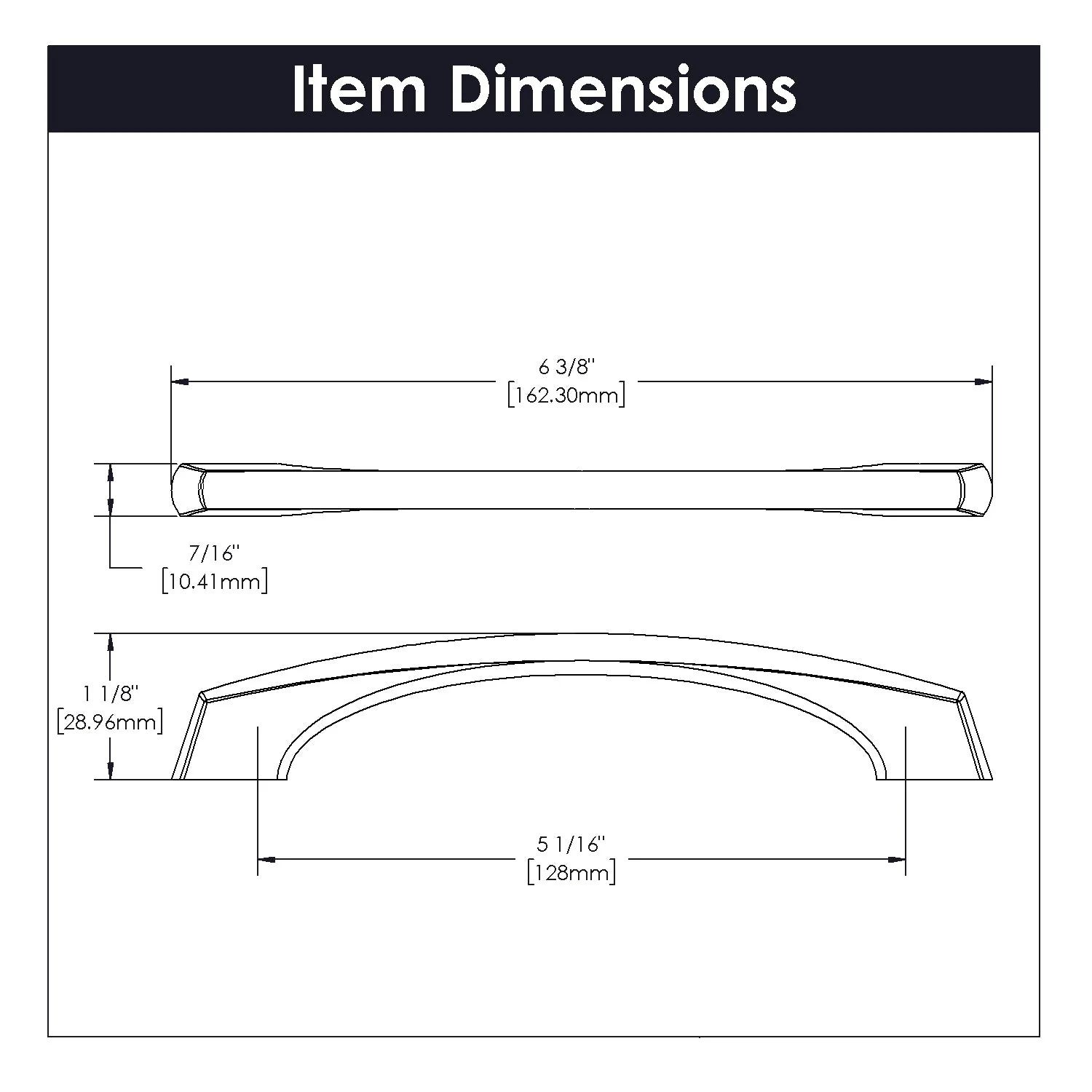 Greenwich Pull 5-1/16 Inch (128mm) Center to Center Windover Antique Finish - Image 3
